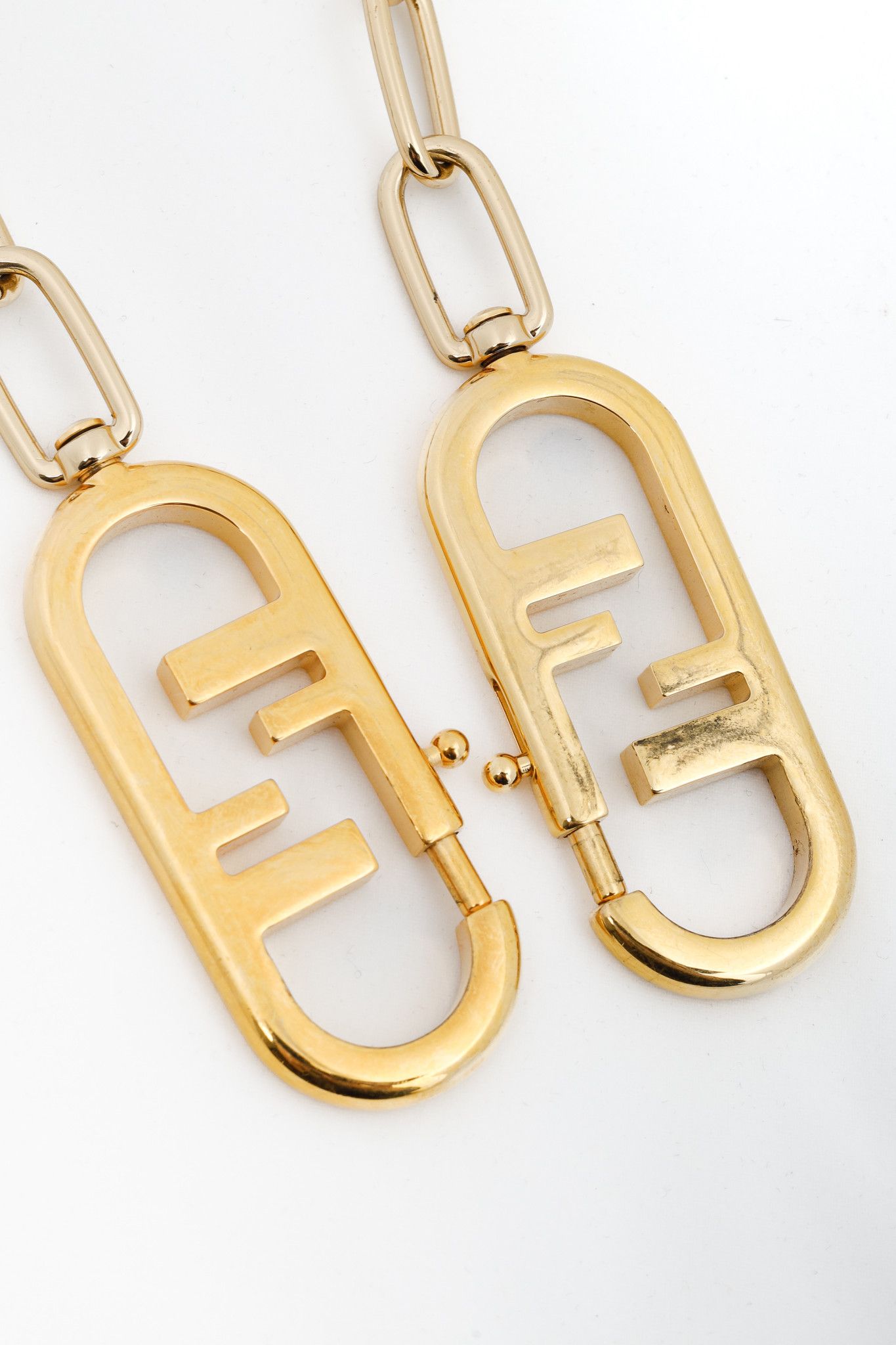 Fendi Fendi Timeless Strap You Gold-Tone FF Chain Shoulder Strap Size ONE SIZE - 2 Thumbnail