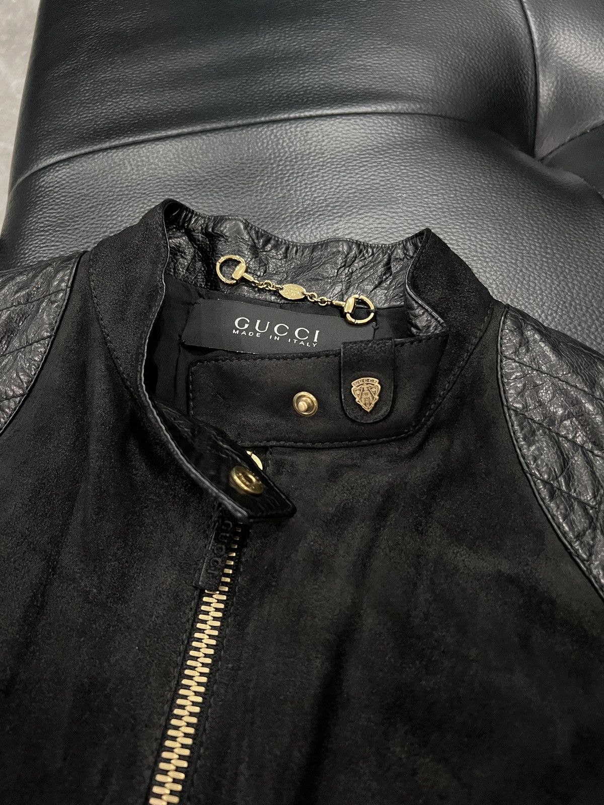 Gucci Gucci by Tom Ford 2000s Paneled Leather Biker Jacket Size US S / EU 44-46 / 1 - 13 Thumbnail