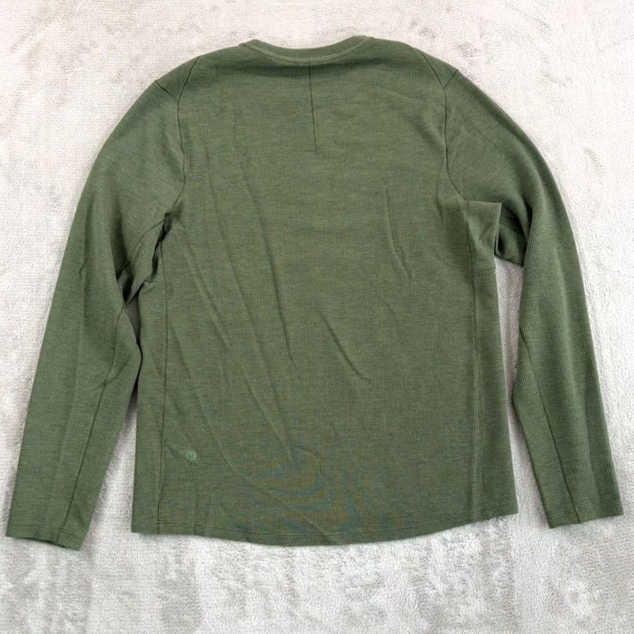 Lululemon Lululemon Waffle Knit Thermal Green Men M Long Sleeve Base Layer Athletic Shirt Crew Neck Pullover Moisture Wicking Breathable Logo Size US M / EU 48-50 / 2 - 3 Thumbnail