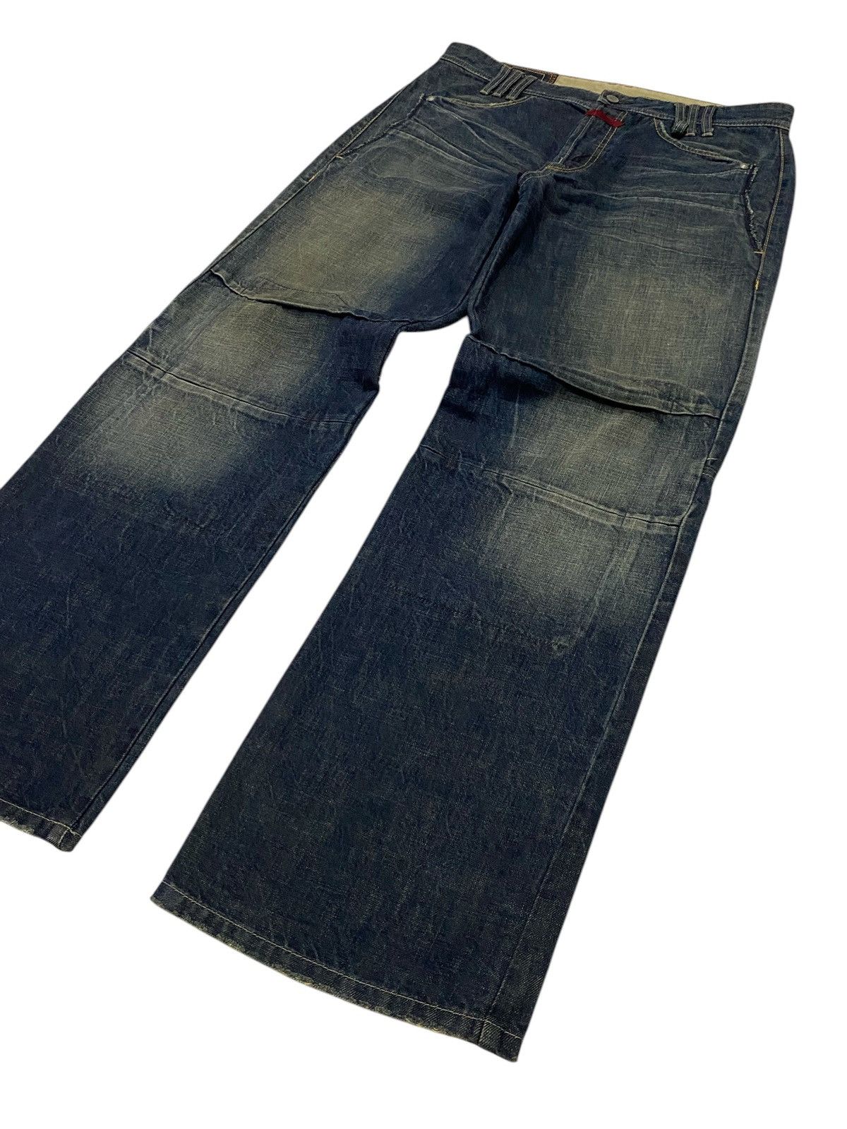 Marithe + Francois Girbaud Marithe Francois Girbaud Distressed Wide Leg Denim Pants Size US 36 / EU 52 - 24 Thumbnail