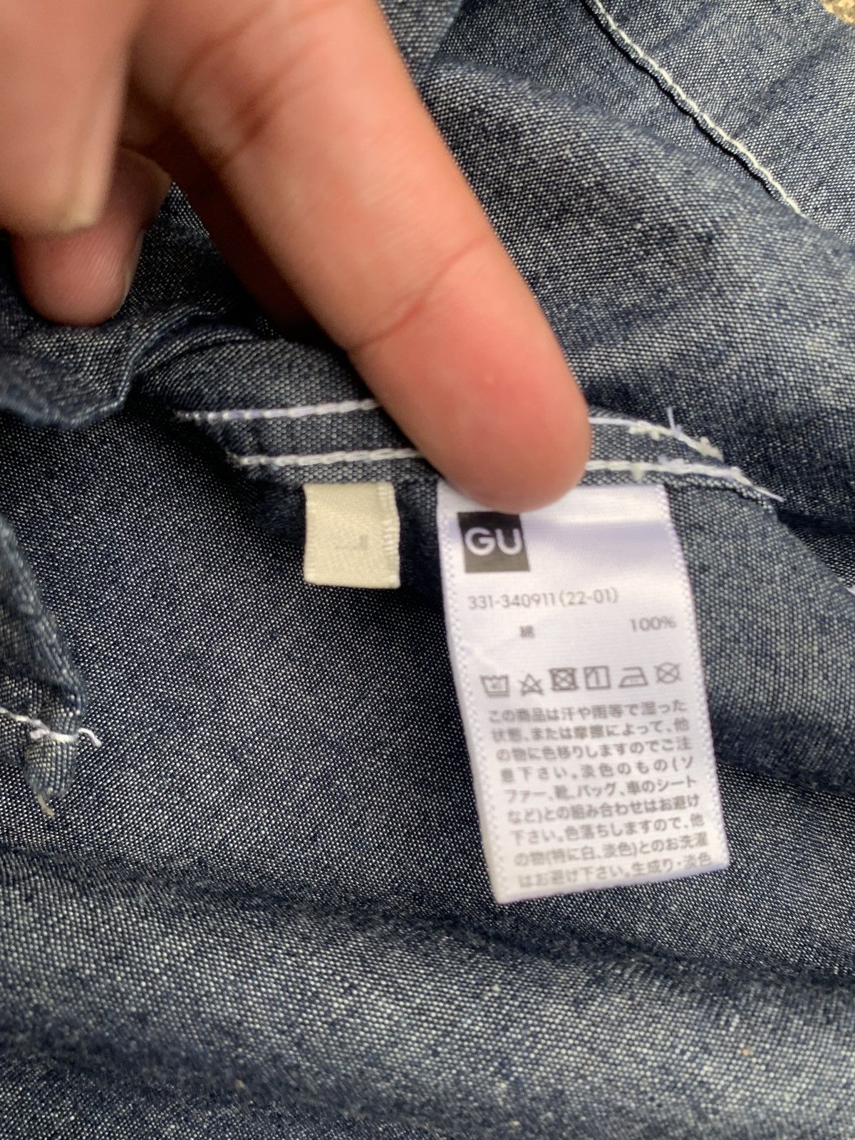 GU × Japanese Brand × Uniqlo GU Global Uniqlo Japan Denim Like Blue Oversize Shirt Size US L / EU 52-54 / 3 - 7 Thumbnail