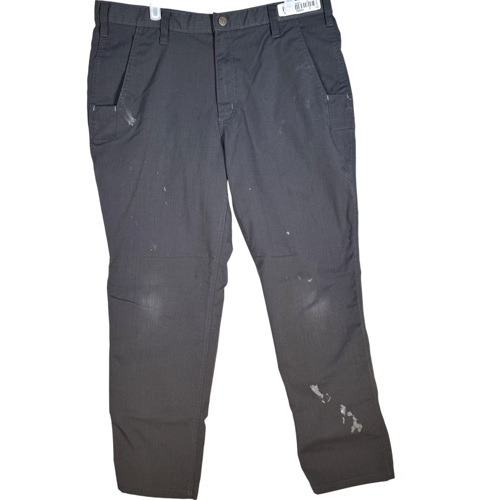 Carhartt VINTAGE Carhartt Pants Mens 36x30 Gray Ripstop Relaxed Fit Work Zip Pocket Distressed Size US 33 - 2 Thumbnail
