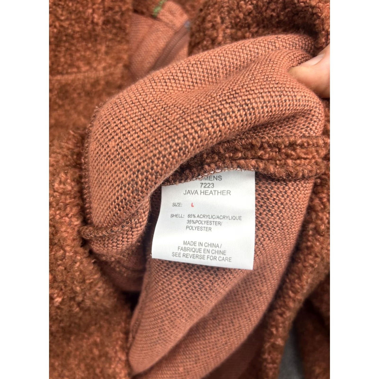 Vintage Woolrich Jacket Womens L Brown Java Heather Knit Full Zip Stand Collar Jacket- Coat? (Note: No extra text allowed) Size L / US 10 / IT 46 - 6 Thumbnail