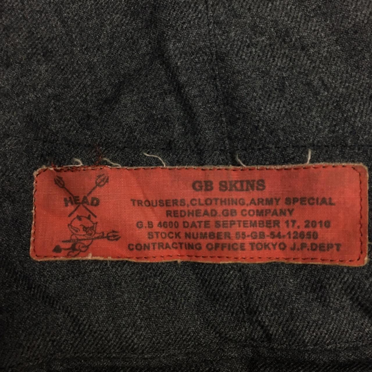 Vintage Vtg GB SKINS Long Pants Trousers Army Special Redhead Size US 36 / EU 52 - 3 Thumbnail