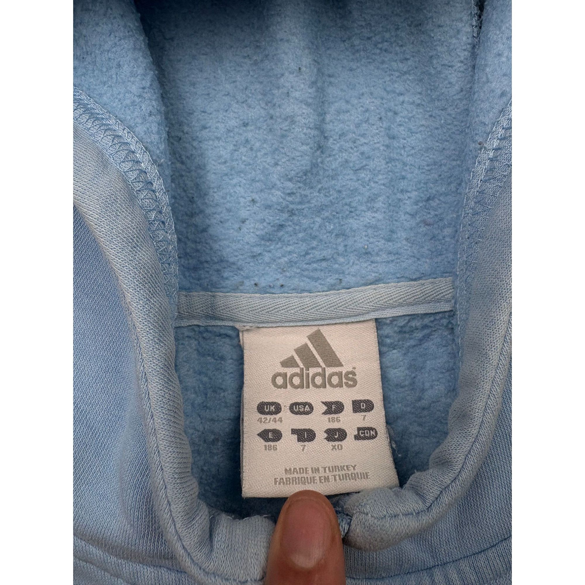 Adidas Vintage Adidas Full-Zip Hoodie – Baby Blue Retro Aesthetic Size US L / EU 52-54 / 3 - 5 Thumbnail