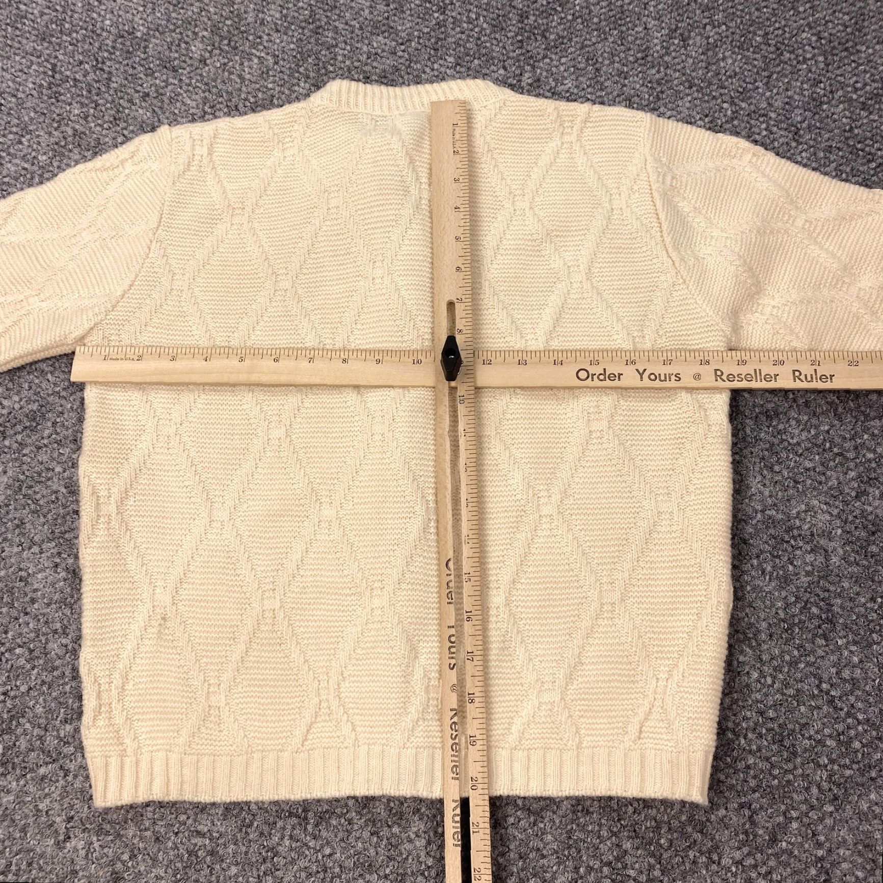 Vintage VINTAGE Orlon Acrylic Sweater Cardigan Womens Medium Cream Diamond Knit 60s Button Front Womens Medium Cream Diamond Knit 60s Size S / US 4 / IT 40 - 7 Thumbnail