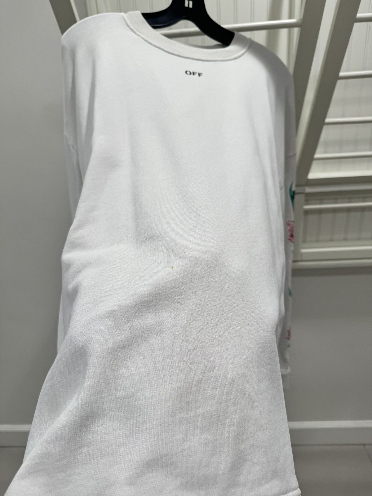 Off-White Off White Diagonal Tulips Crewneck Size XS / US 0-2 / IT 36-38 - 7 Thumbnail