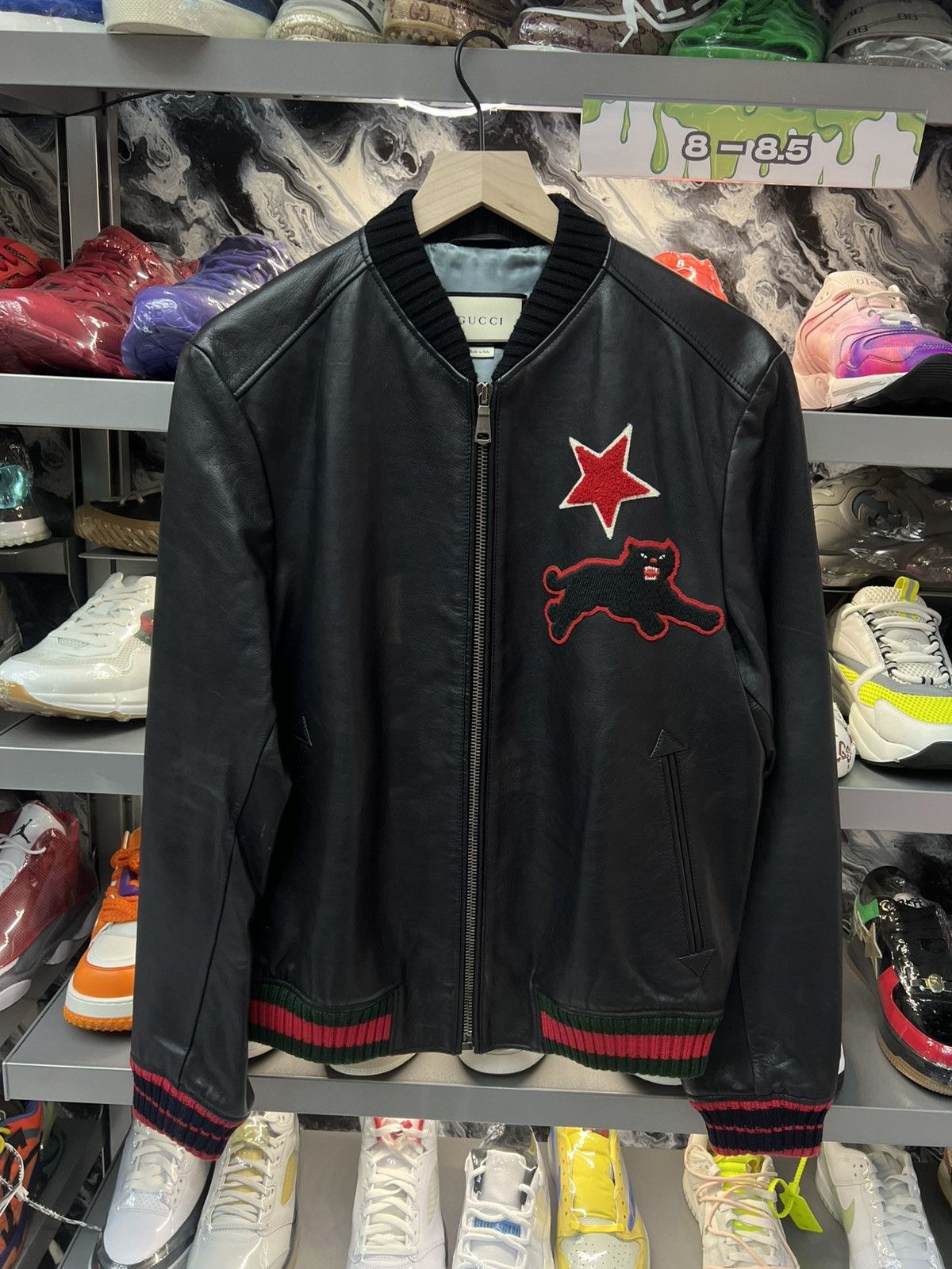 Gucci Gucci Panther Patch Leather Zip Size US M / EU 48-50 / 2 - 1 Thumbnail