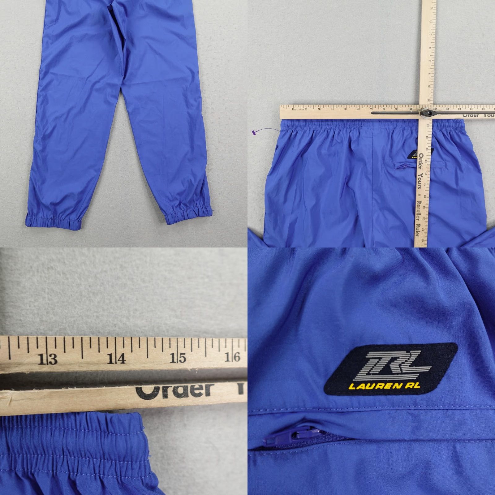 Ralph Lauren Vintage Lauren Ralph Lauren Pants Womens Petite Medium Windbreaker Track Joggers Size 32" / US 10 / IT 46 - 8 Thumbnail