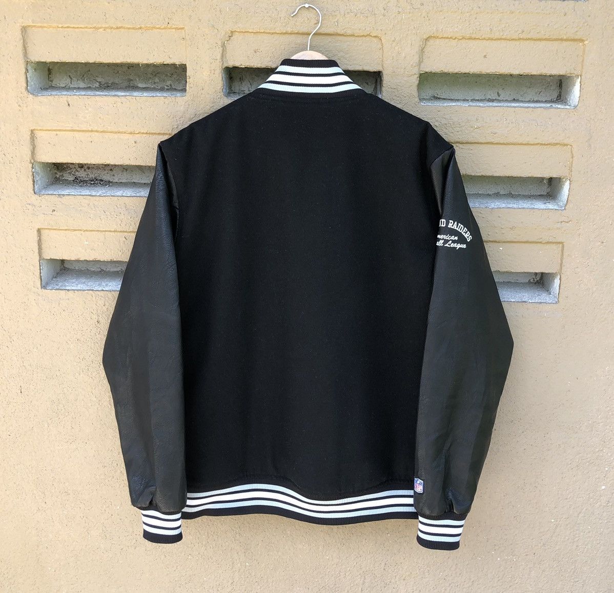 NFL NFL Majestic Raiders Letterman Wool Leather Varsity Jacket Size US L / EU 52-54 / 3 - 10 Thumbnail