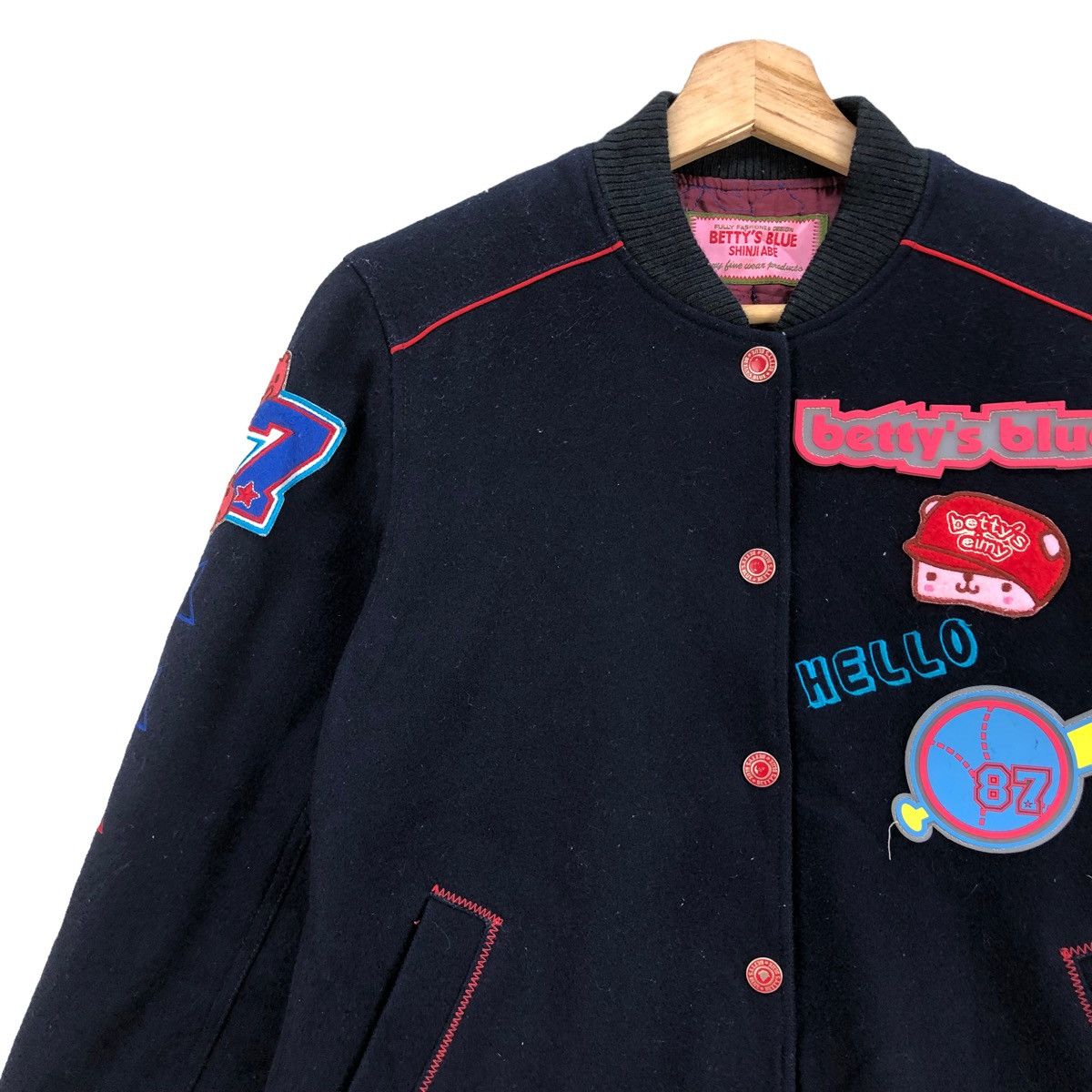 Angel Blue Japanese Brand Betty Blue Shinji Abe Varsity Jacket Size US S / EU 44-46 / 1 - 3 Thumbnail