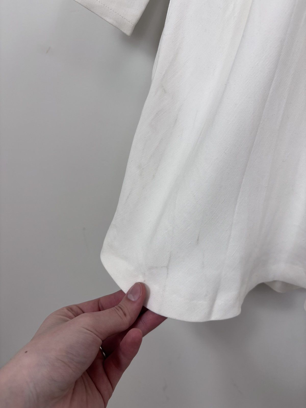 Sandro Sandro Paris Celia NWT Women’s White Ecru Linen Dress Size XS / US 0-2 / IT 36-38 - 17 Thumbnail