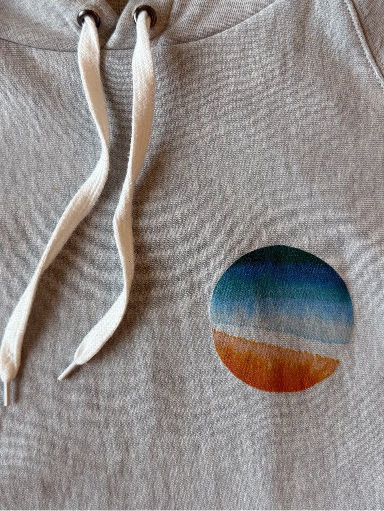 Frame Frame Denim Light Gray Hoodie with Sunset Circle Graphic Size US M / EU 48-50 / 2 - 2 Thumbnail