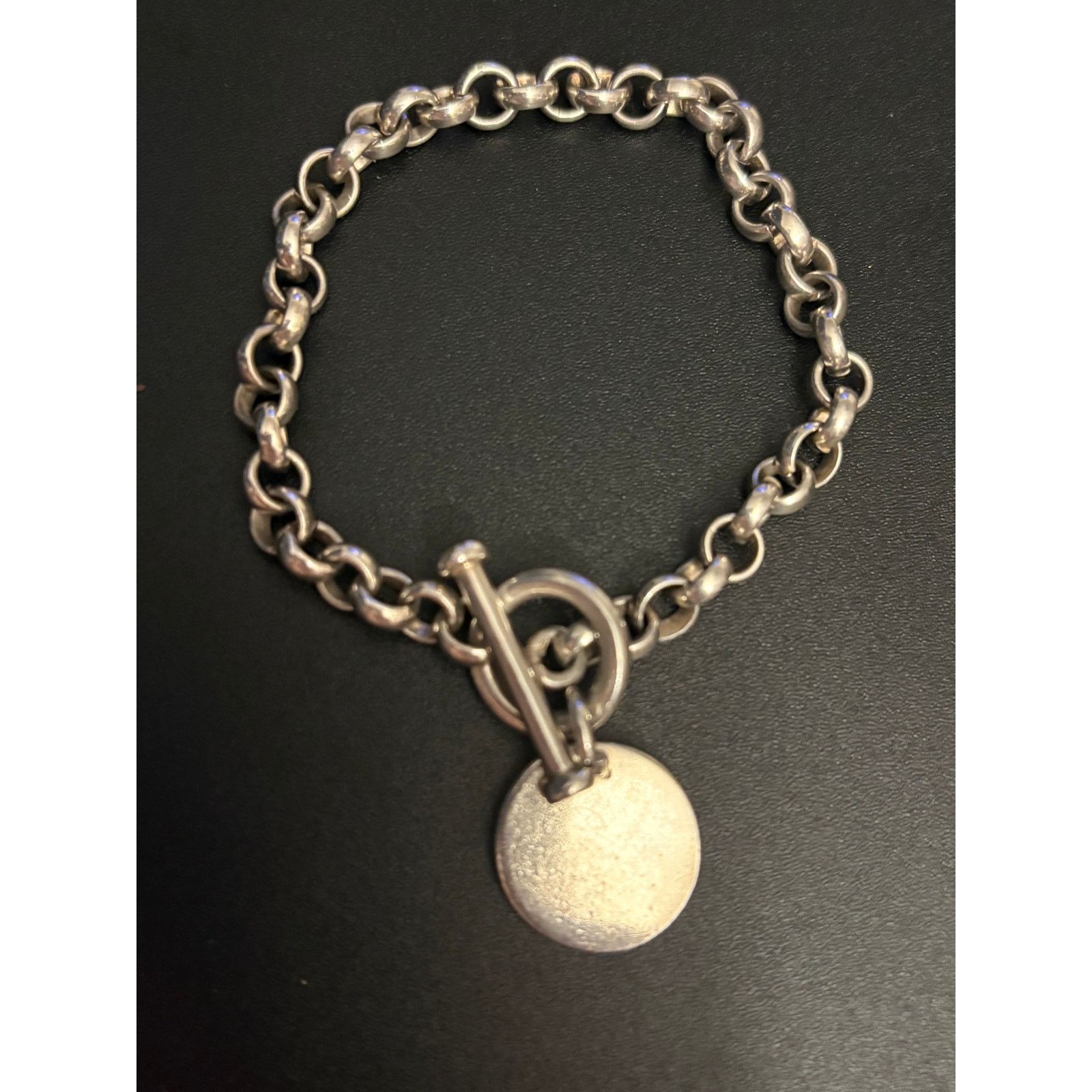 Other Vintage Sterling Silver Toggle Bracelet 925 23g Size 6.5 Size ONE SIZE - 15 Thumbnail