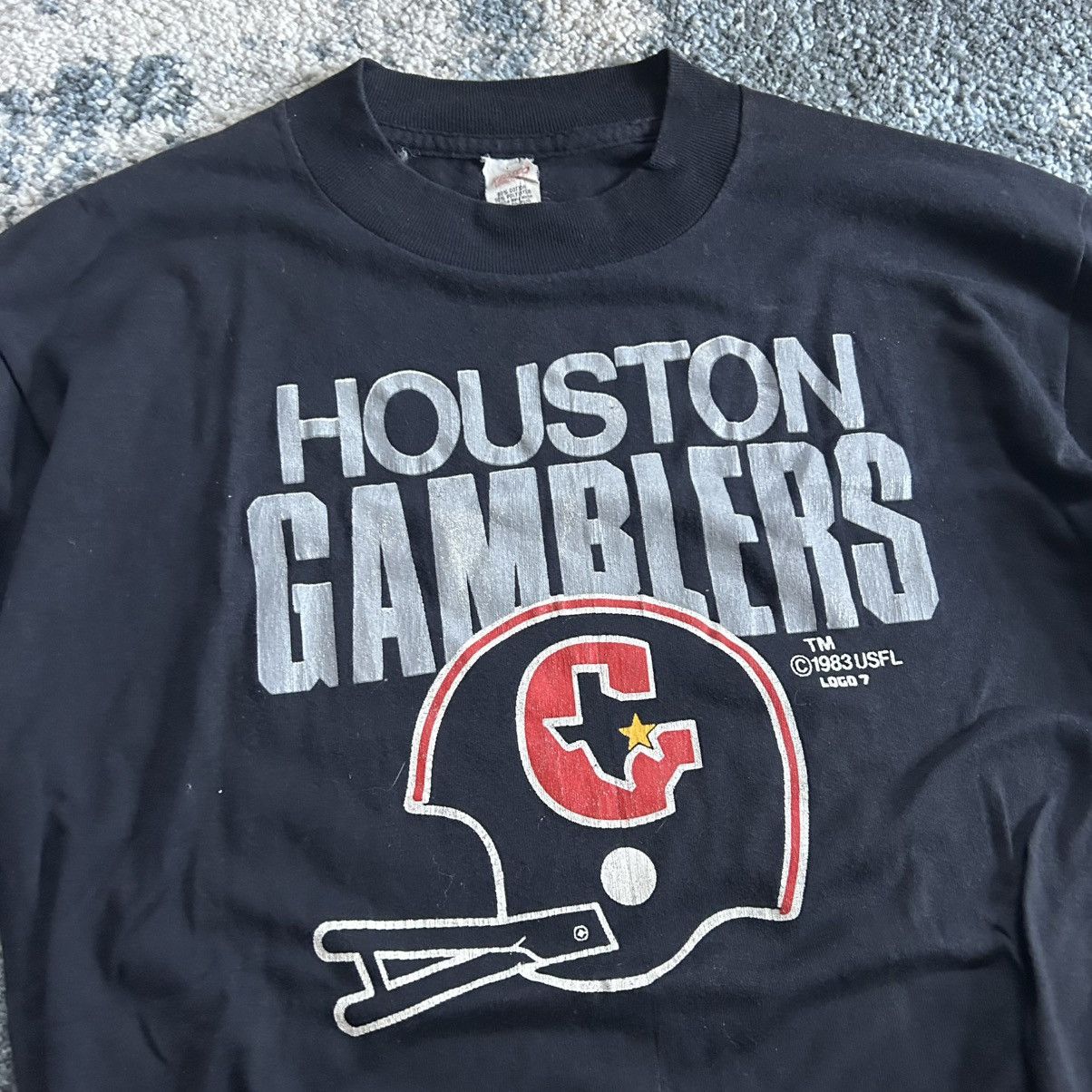 Keds 1983 USFL HEAVYWEiGHT HOUSTON GAMBLERS KEDSCO SiNGLE STiTCH Size US M / EU 48-50 / 2 - 3 Thumbnail