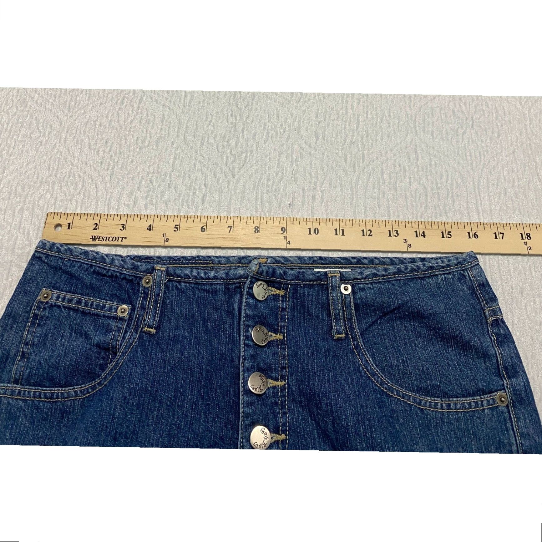 Vintage VINTAGE Paris Blues Jeans Flare Jeans Button Fly Y2K 90s Blue Denim Junior Size 13 Womens Size 34" / US 12 / IT 48 - 7 Thumbnail