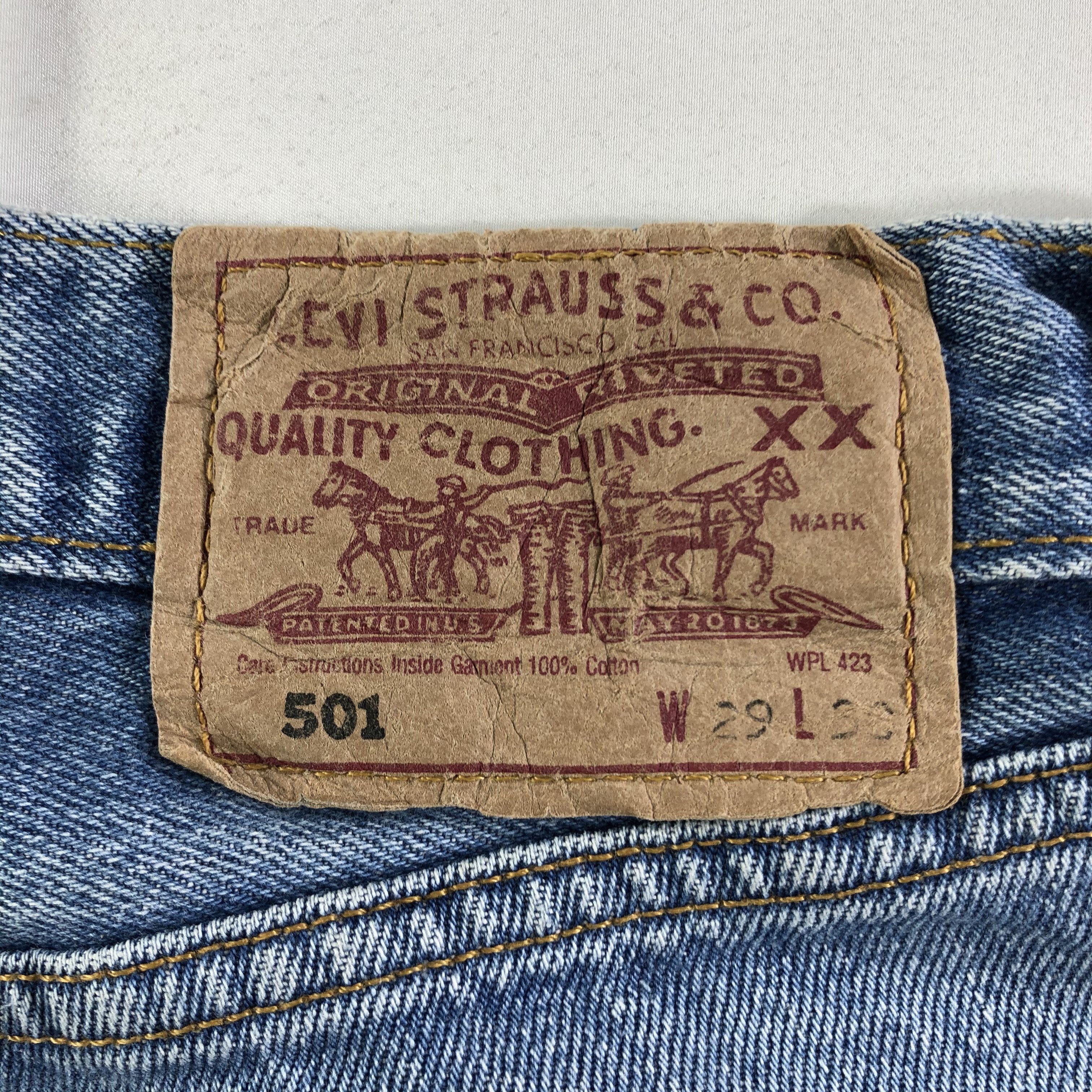 Levi's Vintage 90s Blue Wash Levis 501 Jeans-JM3726 Size US 29 - 5 Thumbnail
