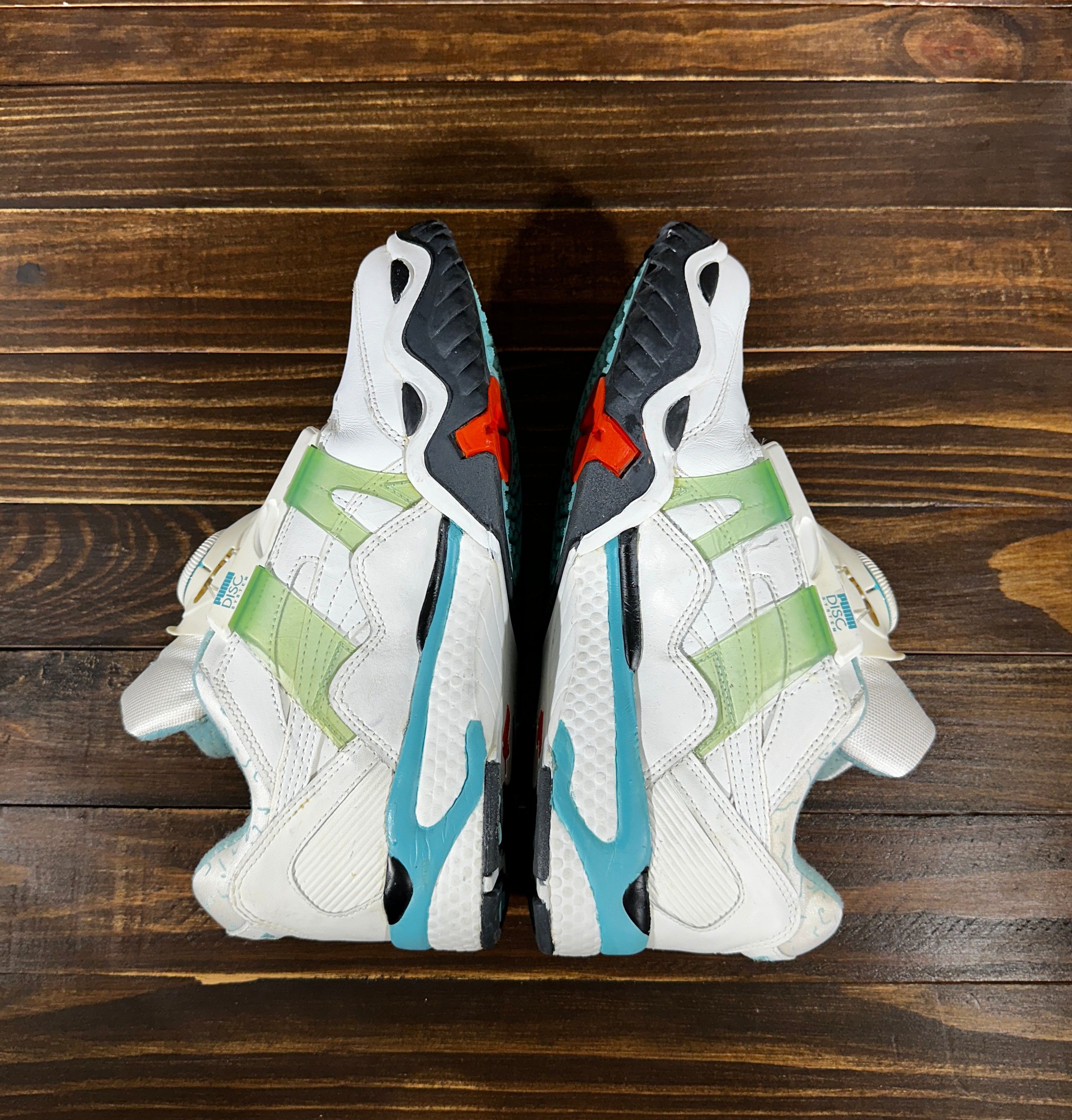 Puma × Vintage Vintage Puma Disc System 1993 Women's White Leather Sneakers Size US 8.5 / IT 38.5 - 23 Thumbnail