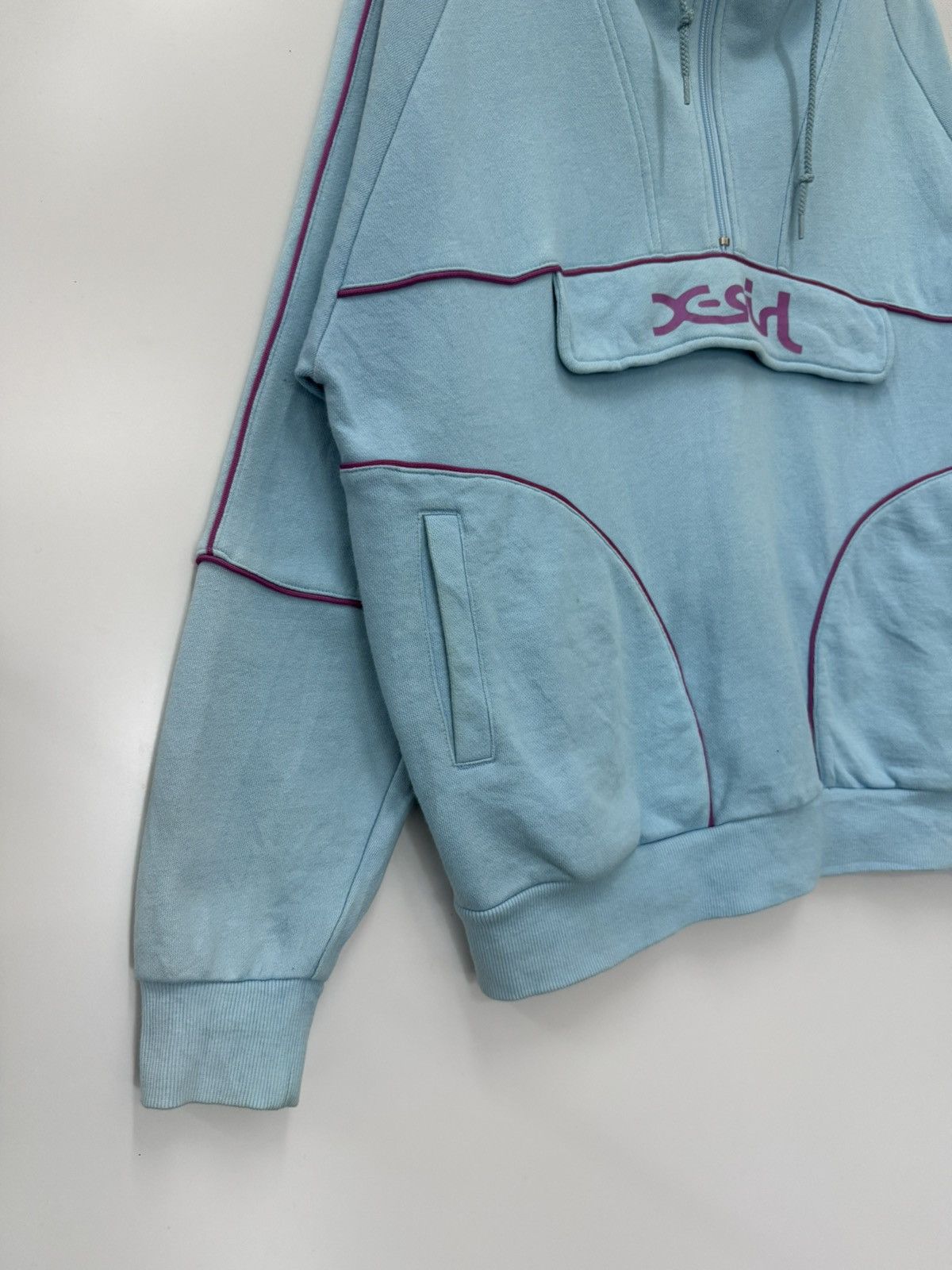 Japanese Brand 🔥 X-Girl Japanese Anorak Sunfaded hoodie Half zipper sweat Size US M / EU 48-50 / 2 - 3 Thumbnail