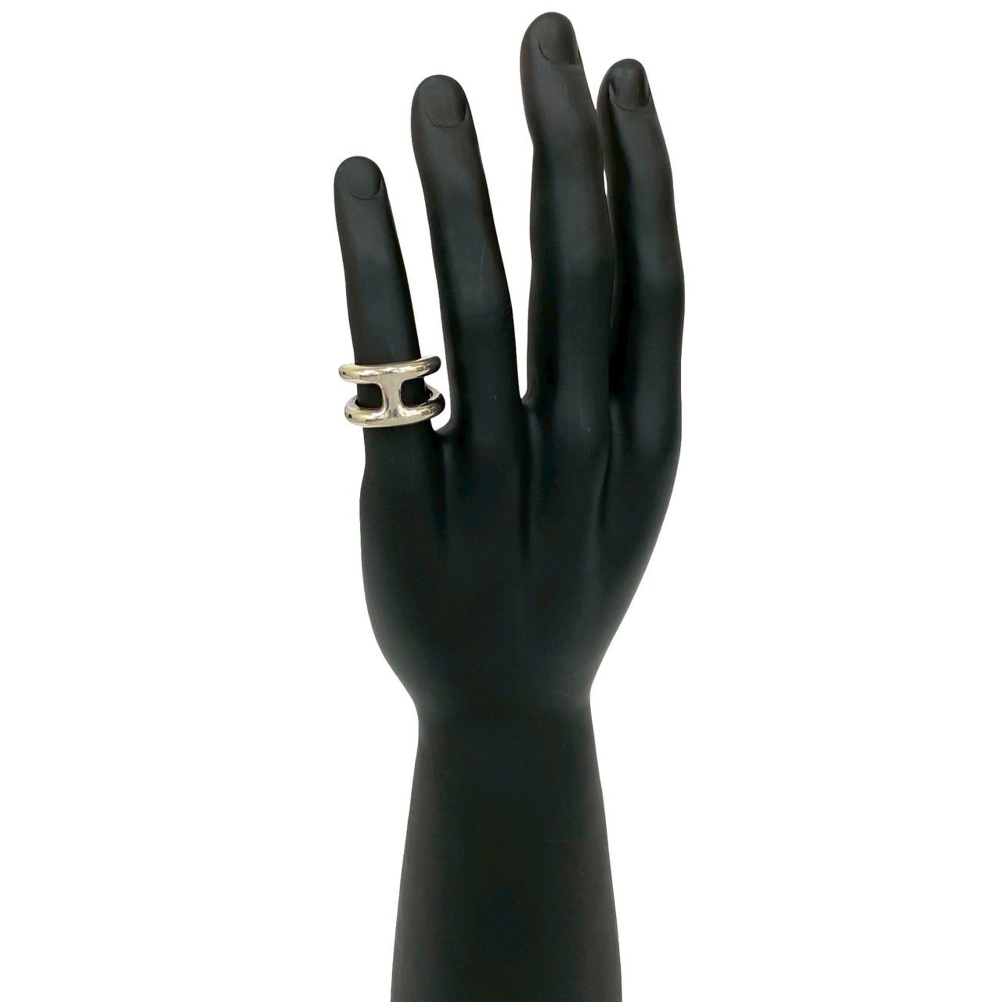 Hermes HERMES Osmos Silver 925 Ring, Size 12, for Men and Women, Silver, 44147 Size ONE SIZE - 1 Thumbnail