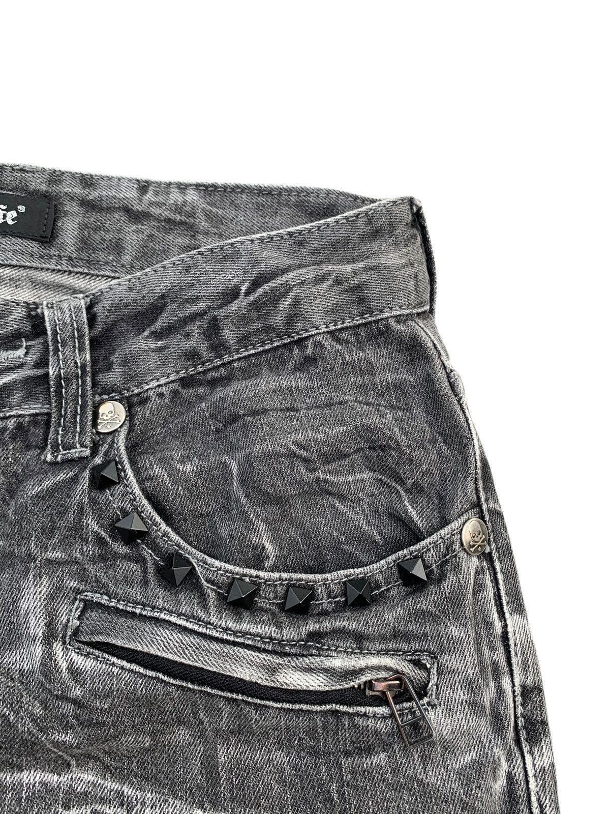 Kapital STUDED SKULL BONES WILD LIFE PUNK CLAWNMARK DISTRESSED DENIM Size US 29 - 10 Thumbnail