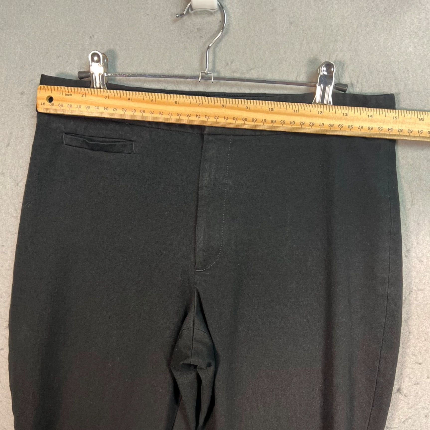 Banana Republic Banana Republic Pants Womens 8 Black Flare Leg Cotton Blend Dress Pants Size 30" / US 8 / IT 44 - 5 Thumbnail