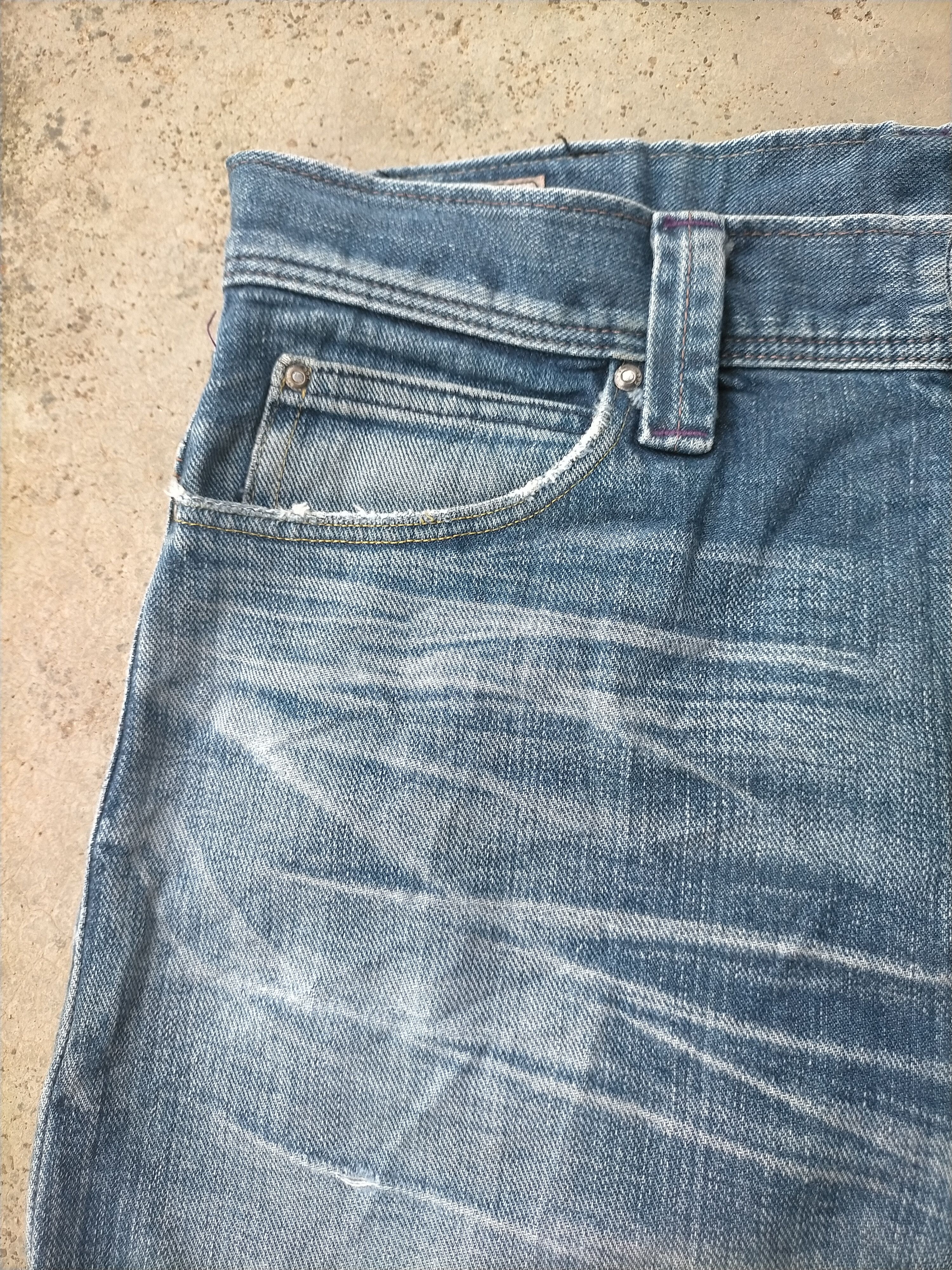 Lee × Takeo Kikuchi 🔥 Distressed Lee x Takeo Kikuchi Washed Skinny Jeans Size US 31 - 10 Thumbnail