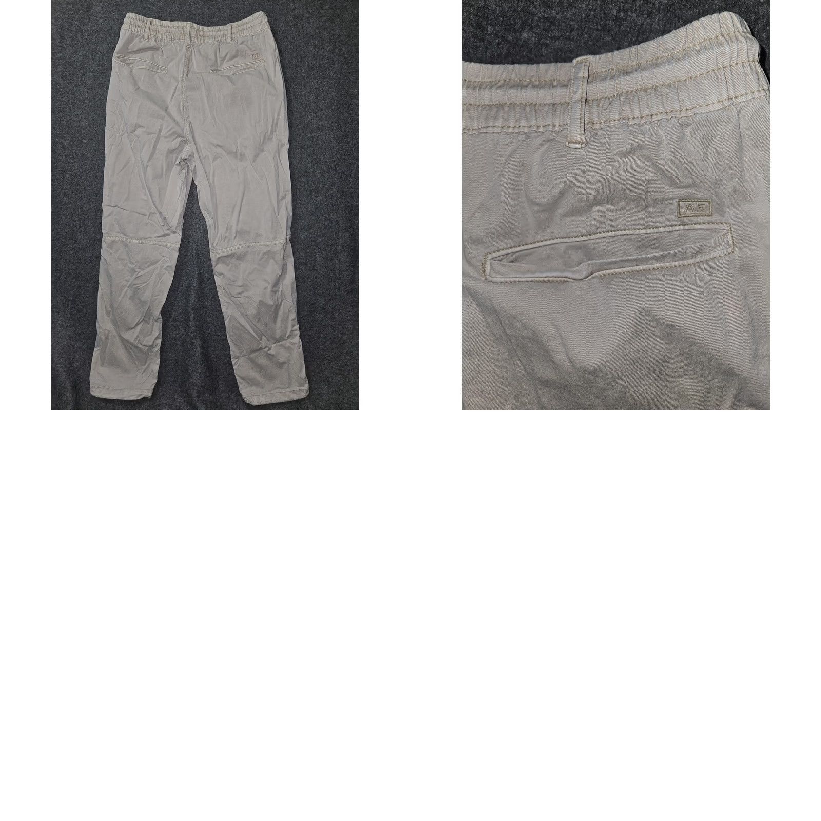 Vintage VINTAGE? No. American Eagle Pants Mens Small Beige Flex Joggers Elastic Waist Drawstring Size US 29 - 8 Thumbnail