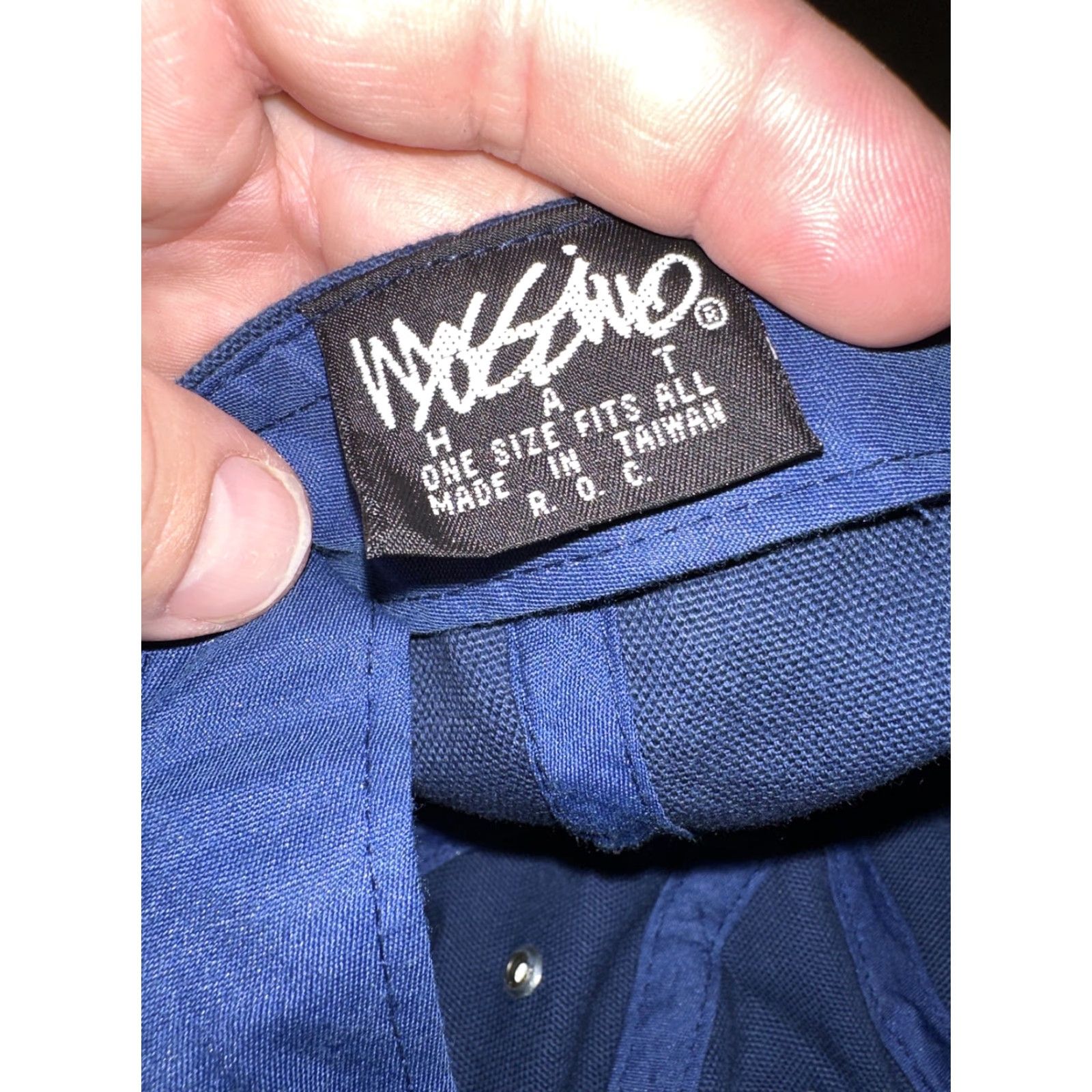 Mossimo VINTAGE Mossimo Baseball Cap One Size Blue Leather Strap Mens 1990s Size ONE SIZE - 4 Thumbnail