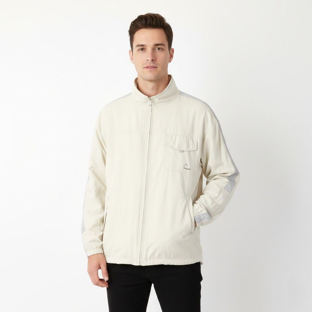 Vintage Head Men L Jacket Beige Vintage Fleece Lined Top 8109 Size US L / EU 52-54 / 3 - 1 Thumbnail