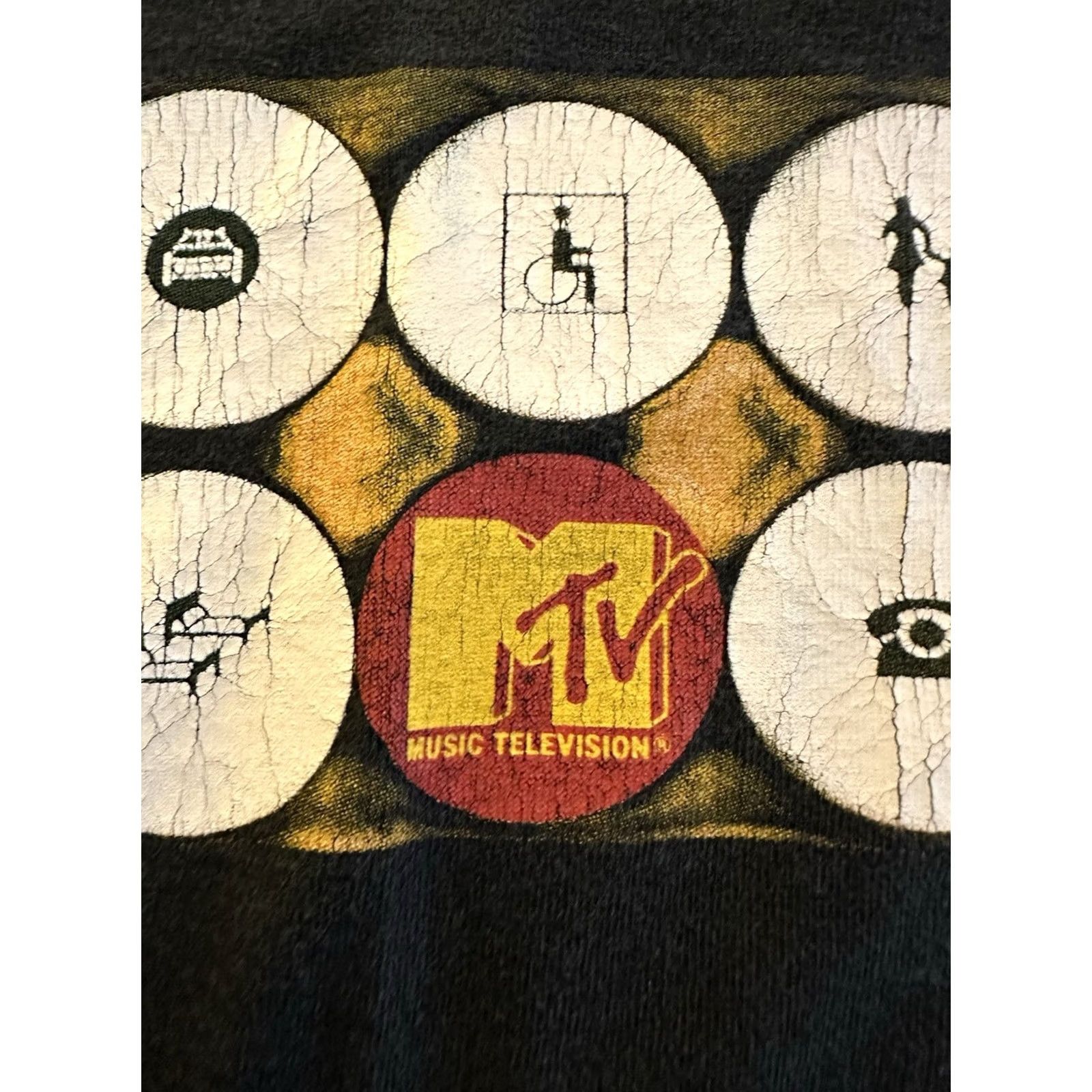 Fruit Of The Loom VINTAGE MTV T Shirt Single Stitch Sz XL 90’s Logo Pop Culture Music Tv Shirt Mens Black Size US XL / EU 56 / 4 - 3 Thumbnail