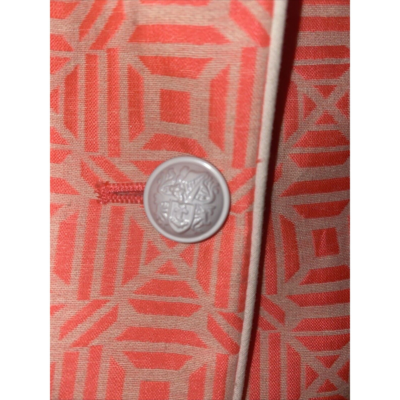 Gap Gap Academy Blazer Jacket Sz 6 Neon Pink White Geometric Size M / US 6-8 / IT 42-44 - 2 Thumbnail