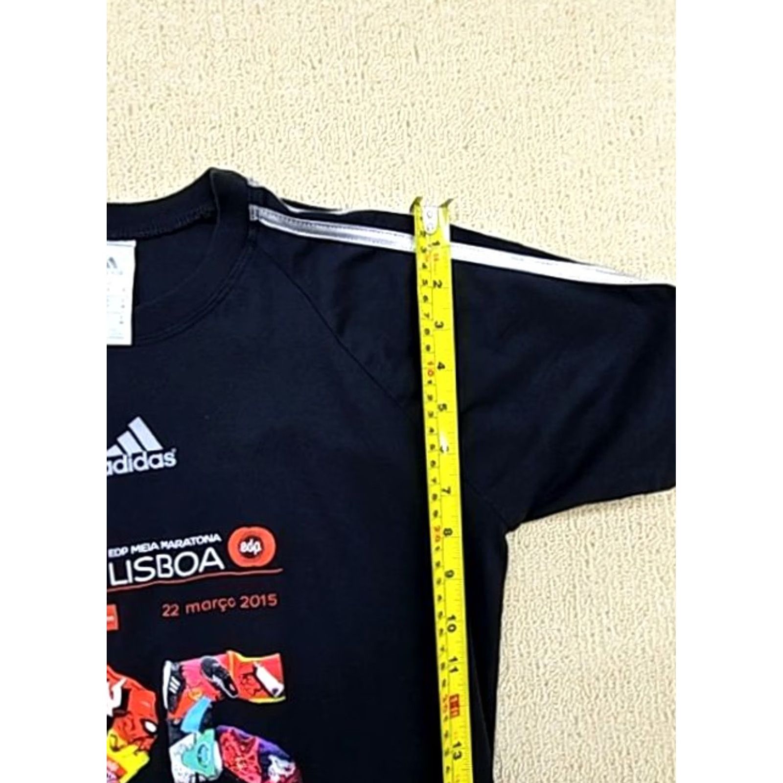 Adidas Adidas Men's Black Lisboa Marathon T-Shirt 2010 Size M 3 Stripes Size US M / EU 48-50 / 2 - 5 Thumbnail