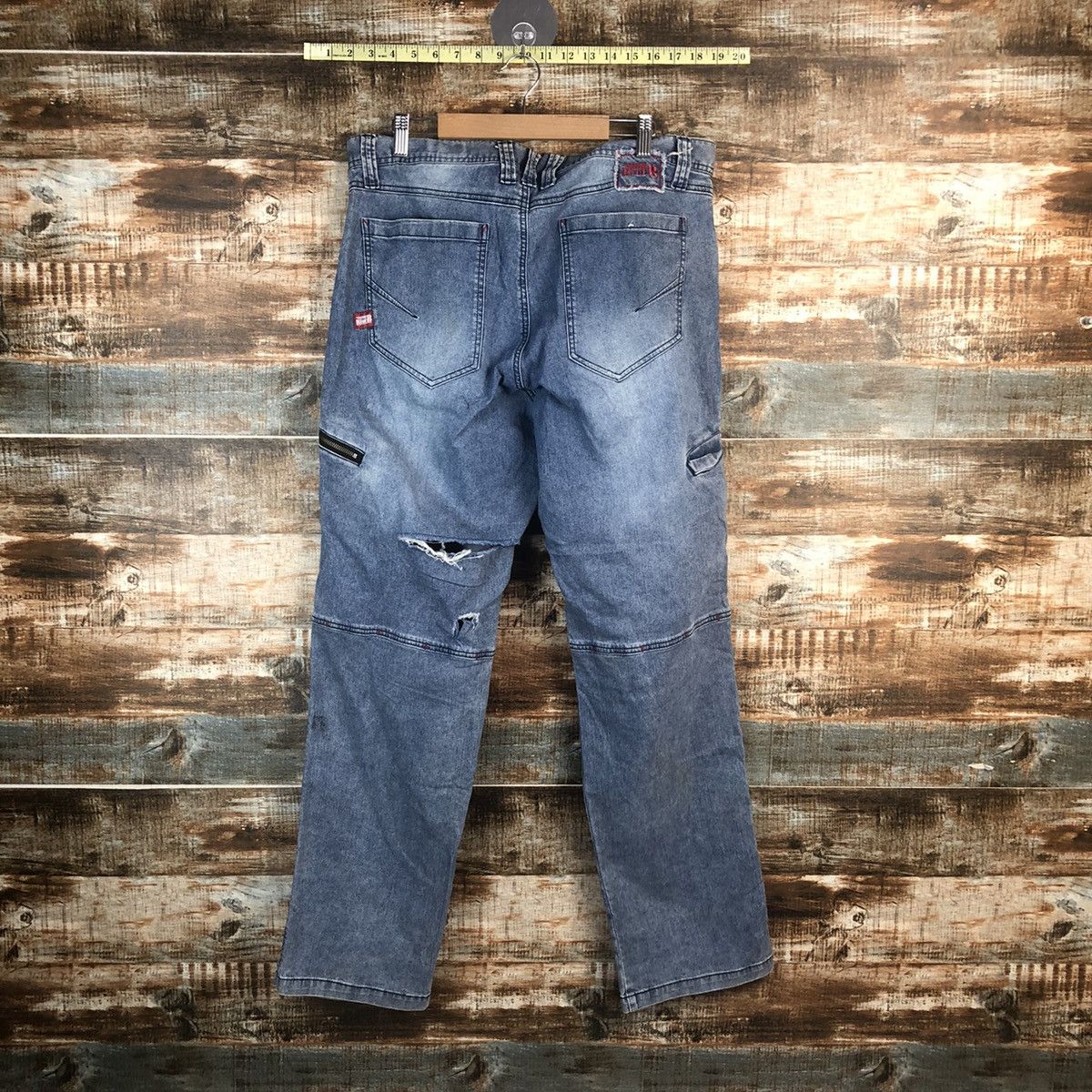 Japanese Brand DL Blue B Cargo Multipocket Blue Pants #C290 Size US 33 - 13 Thumbnail