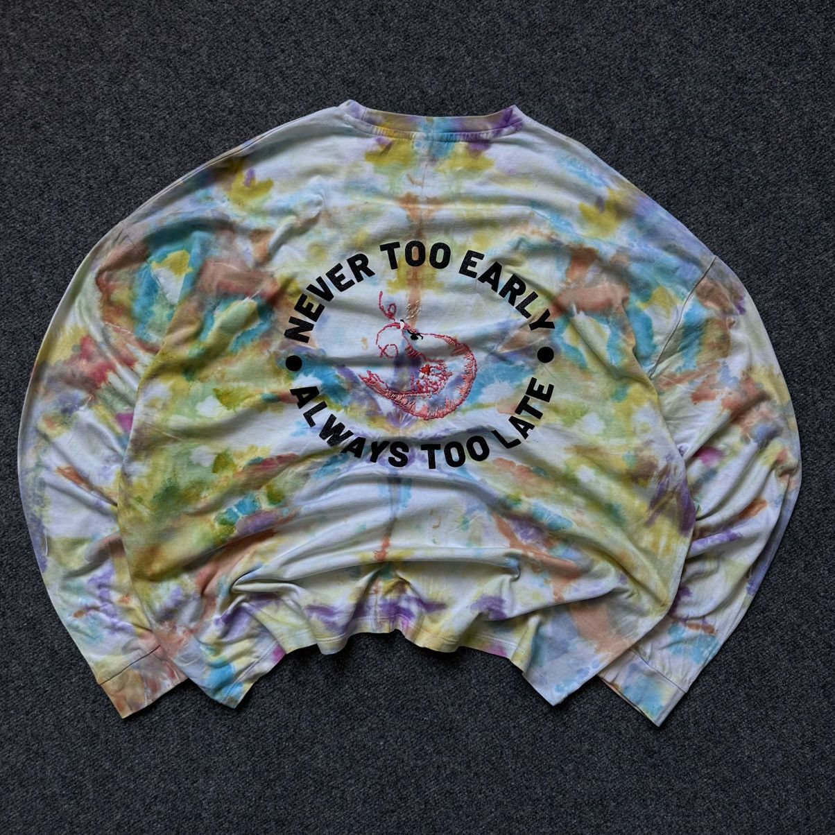 Asos VTG Tie dye Never Too Early Always too Late Long-sleeve Tee Size US M / EU 48-50 / 2 - 3 Thumbnail
