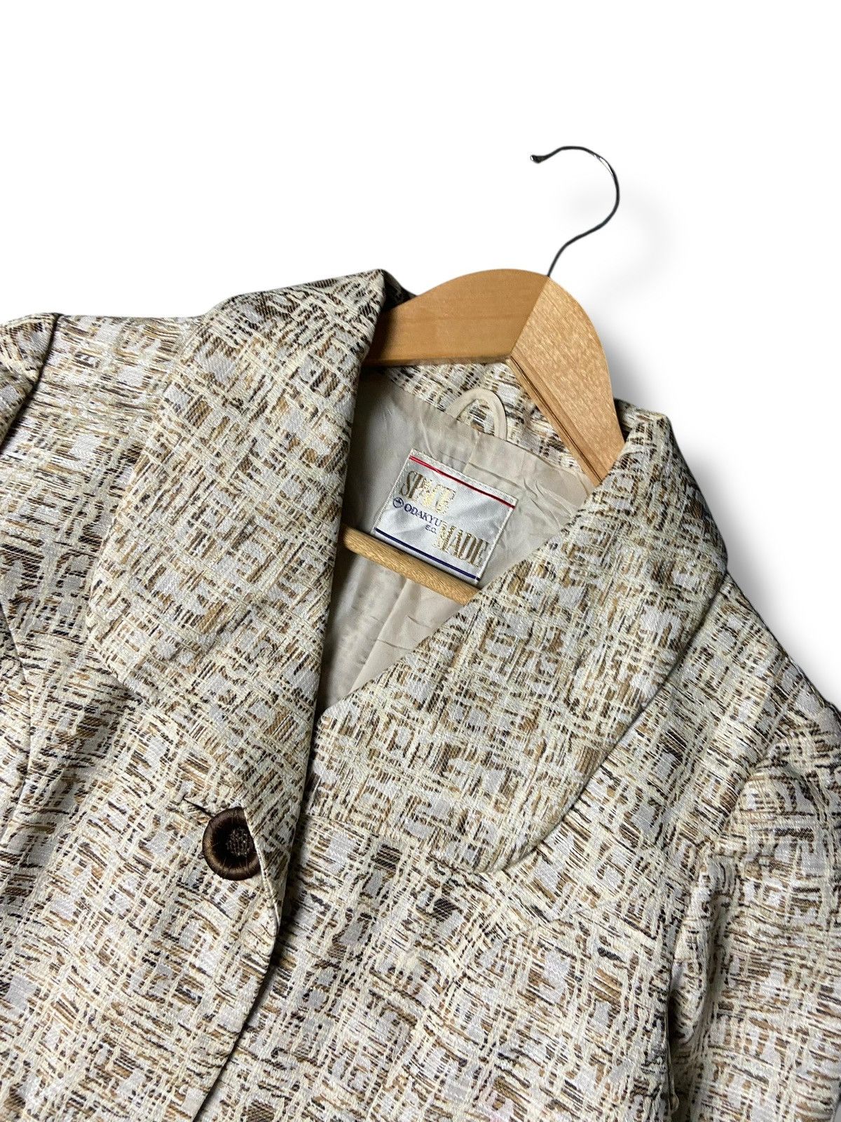 Japanese Brand Odakyu Space Made Single Breasted Long Coat (168) Size XS / US 0-2 / IT 36-38 - 3 Thumbnail