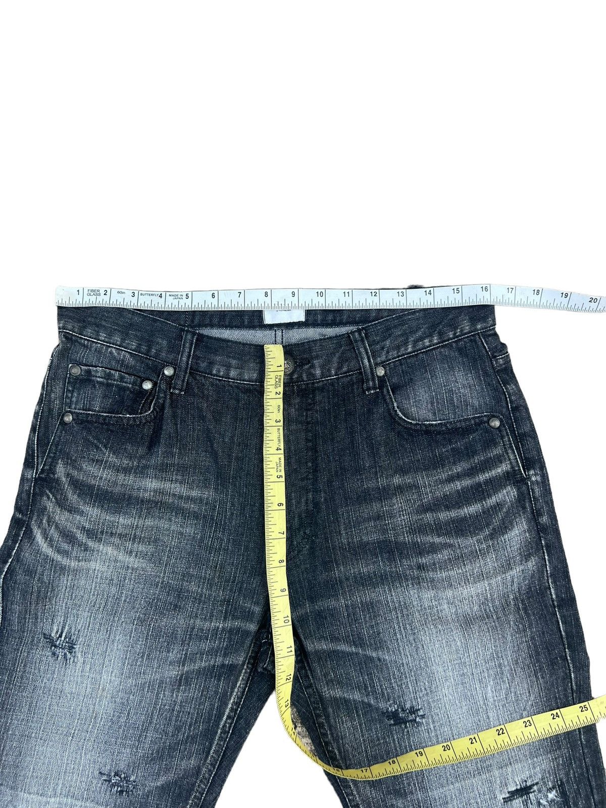 Lounge Lizard Blutenblatt Japan Distressed Denim Flare Jeans Size US 31 - 3 Thumbnail