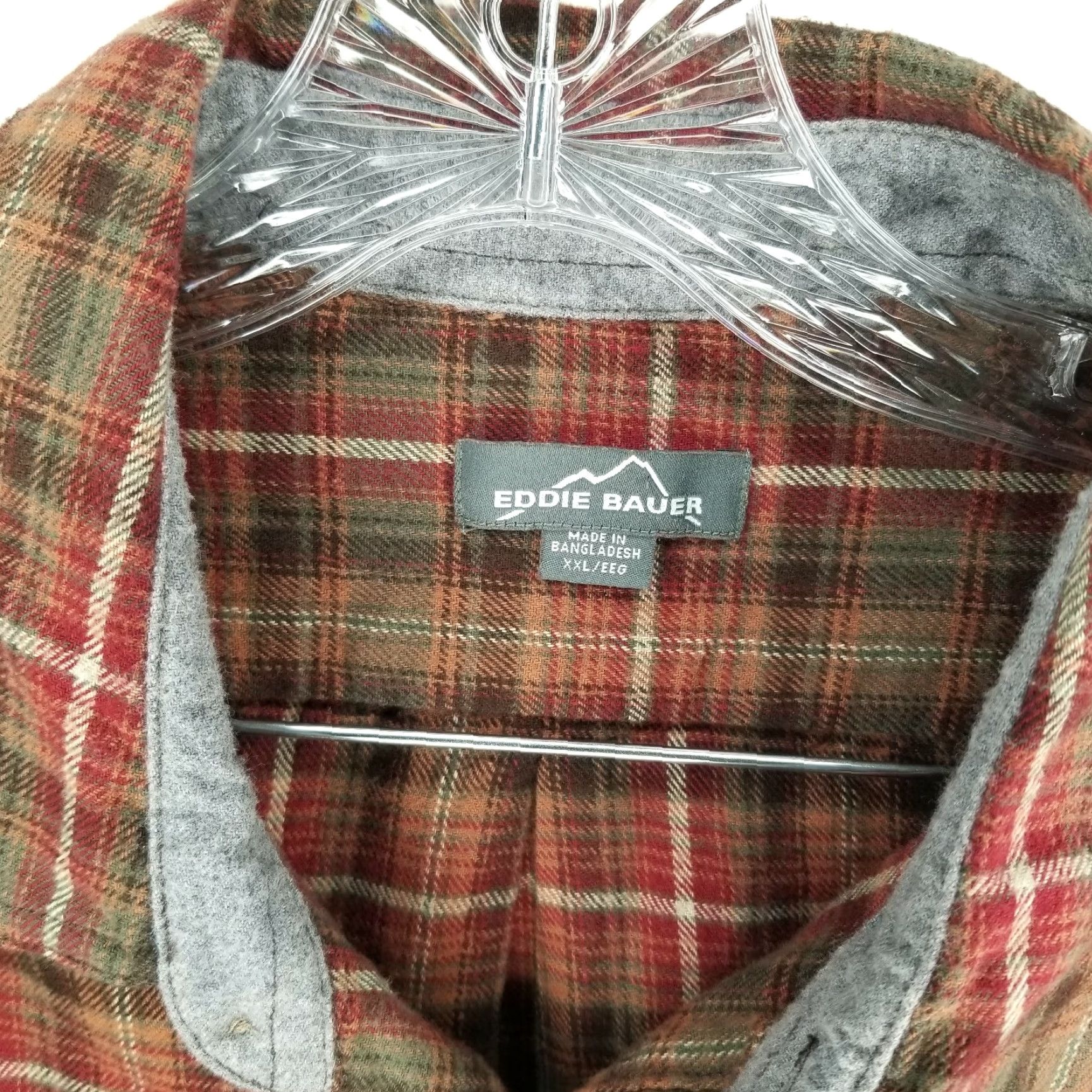 Eddie Bauer Eddie Bauer Mens Button-Up Shirt Flannel 2XL Brown Plaid Long Sleeve Men’s Regular Size 2XL Size US XXL / EU 58 / 5 - 2 Thumbnail