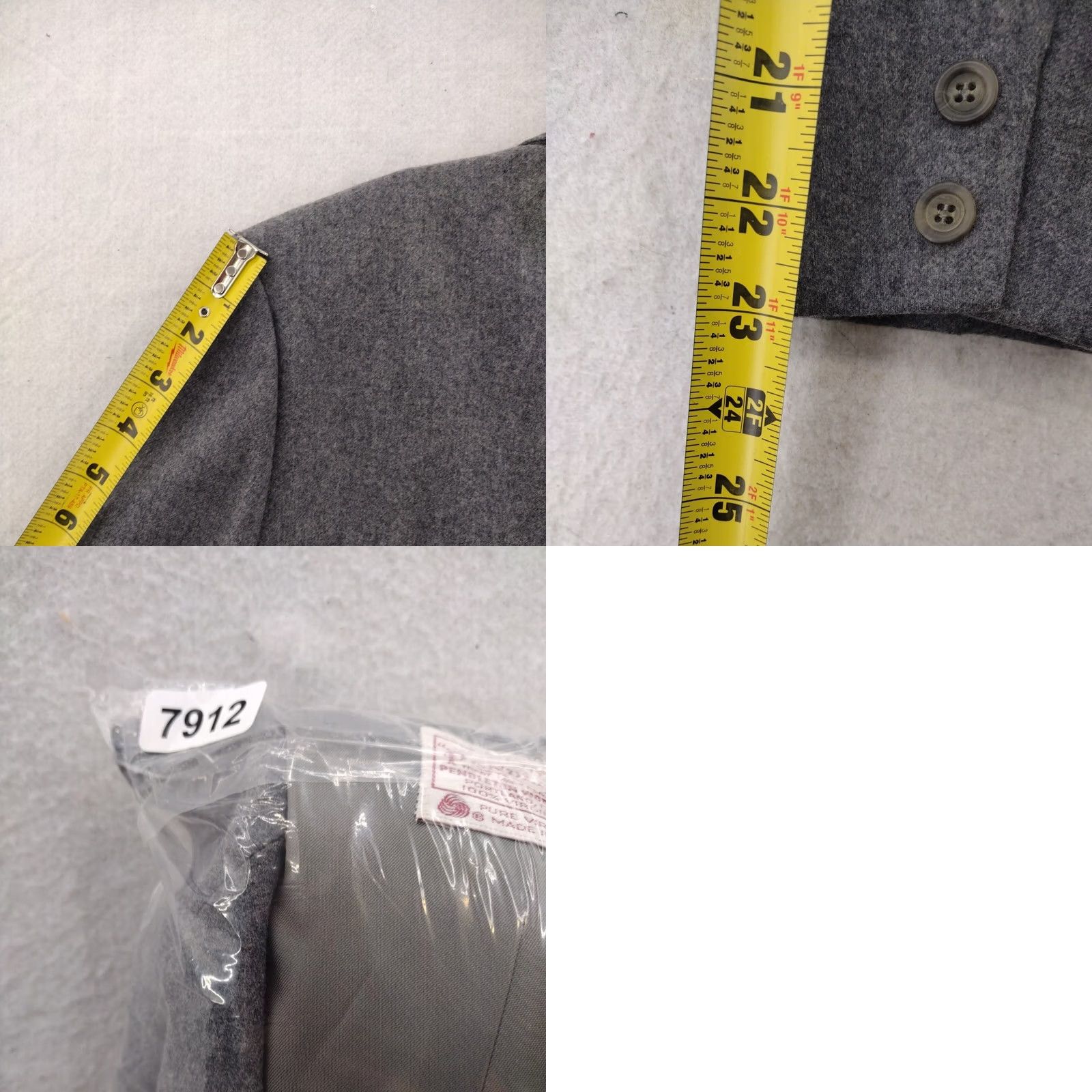Pendleton VINTAGE Pendleton Blazer Womens PM Gray Wool 80s Tweed Collared Pockets Vintage 80s Blazer Women MEDIUM Petite Gray Wool Blazer Mens? Size M / US 6-8 / IT 42-44 - 11 Thumbnail