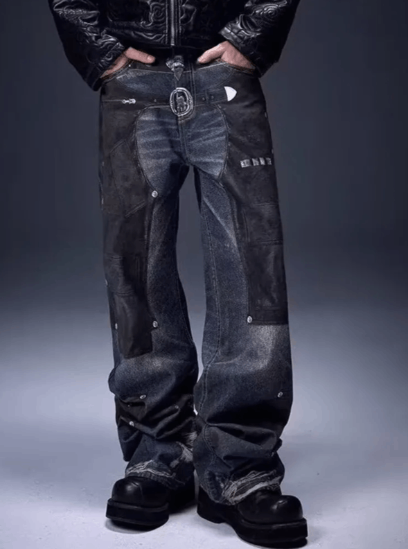 Japanese Brand Cyber Y2K Streetwear 3D Graphic Print Baggy Jeans Size US 36 / EU 52 - 1 Thumbnail