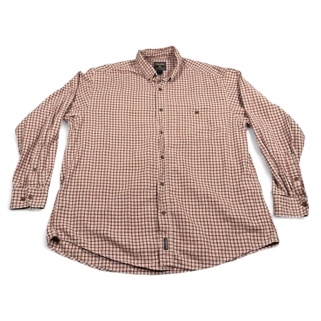 Vintage VINTAGE Woolrich Shirt Adult XL Red Plaid Cotton Button-Up, Long Sleeve, 90s, Outdoor Mens Size US XL / EU 56 / 4 - 2 Thumbnail