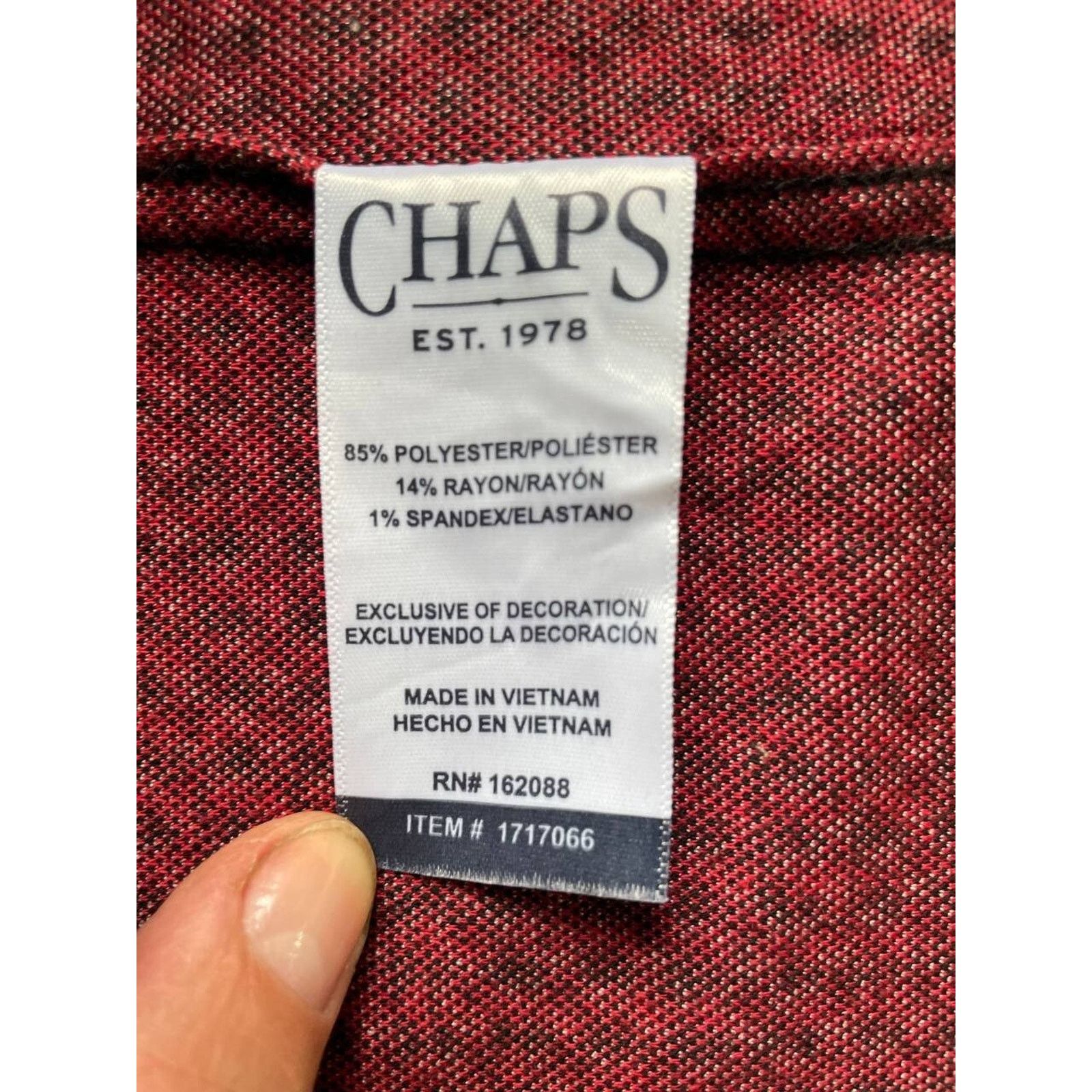 Chaps Vintage CHAPS Red Black Micro Check Flannel Shirt L Size US L / EU 52-54 / 3 - 9 Thumbnail