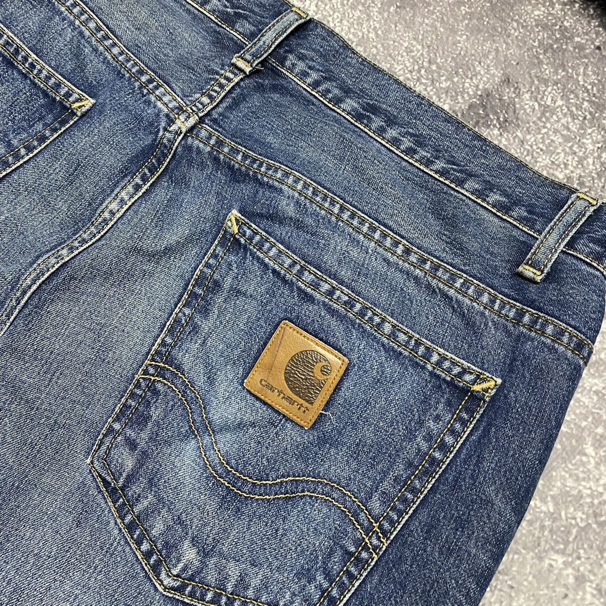Vintage Vintage Carhartt Wip Patch Logo Blue Streetwear denim jeans Size US 34 / EU 50 - 4 Thumbnail