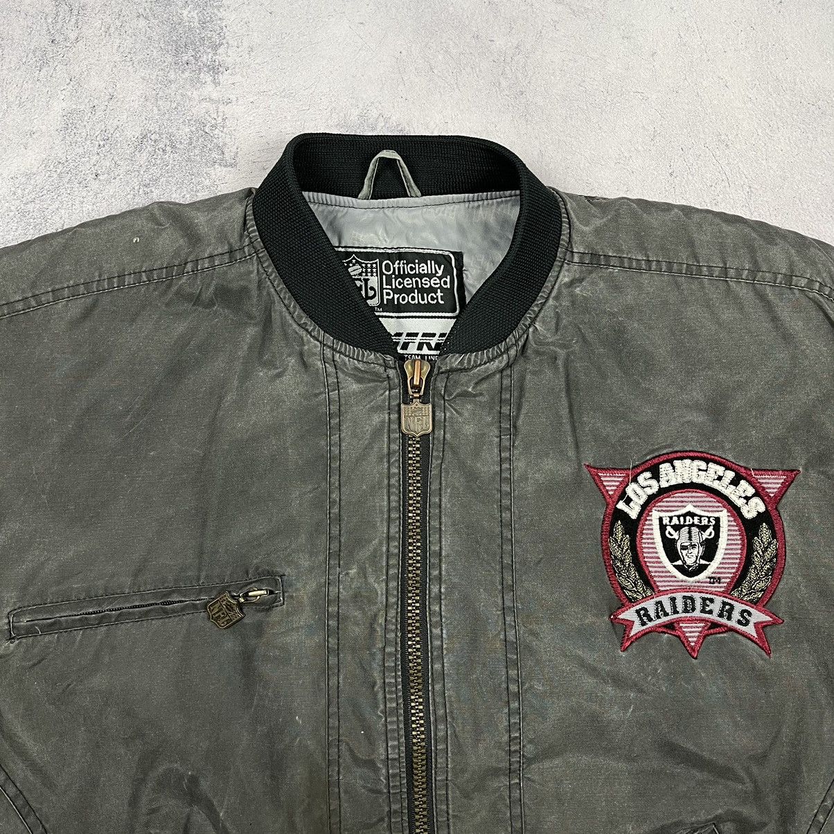 NFL Vintage NFL Los Angeles Raiders y2k rare bomber jacket 1991 Size US L / EU 52-54 / 3 - 18 Thumbnail