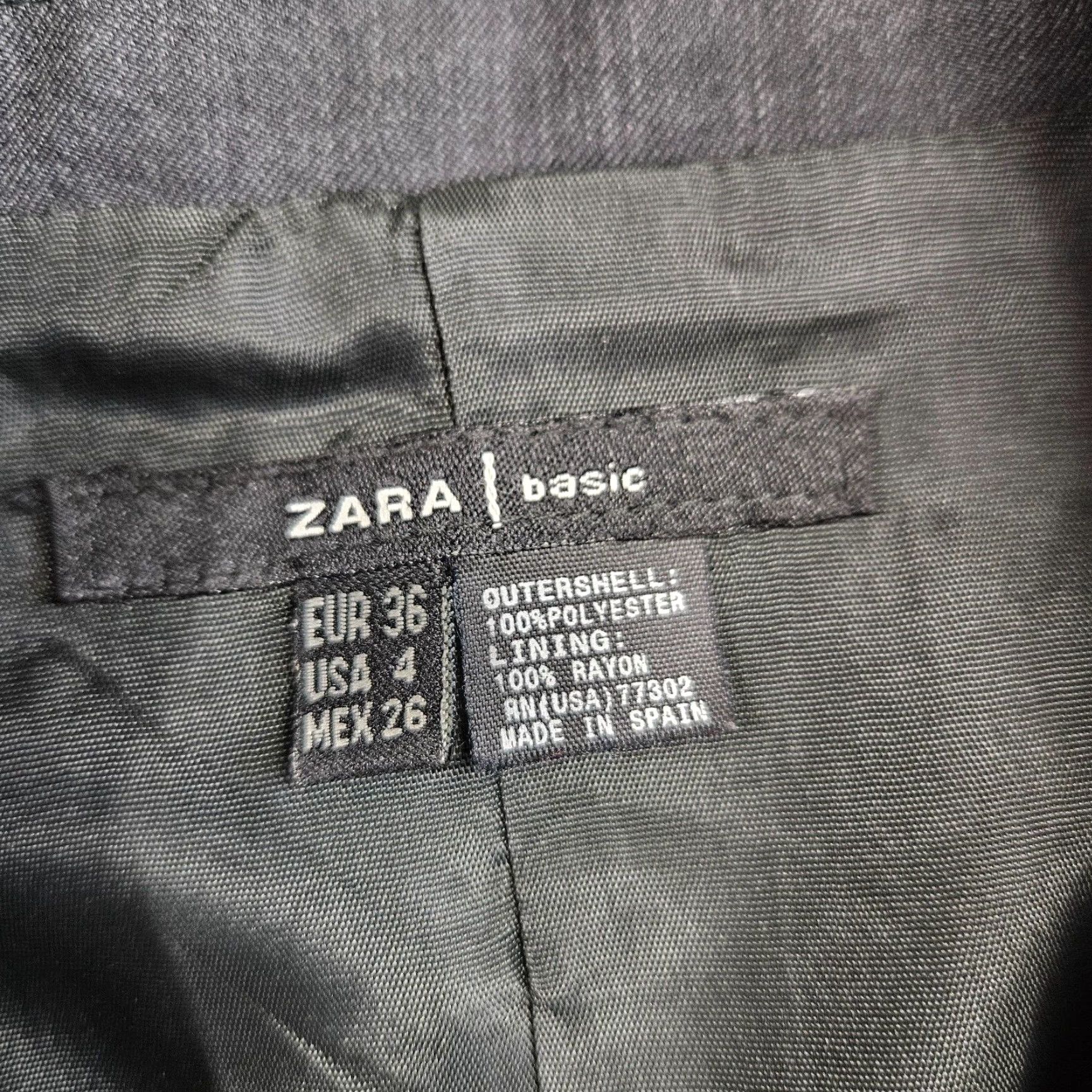 Zara Zara Blazer Shirt Womens Size 4 Charcoal Gray Hidden Buttons Business Regular Length Polyester Jacket Blazer Womens Size S / US 4 / IT 40 - 5 Thumbnail