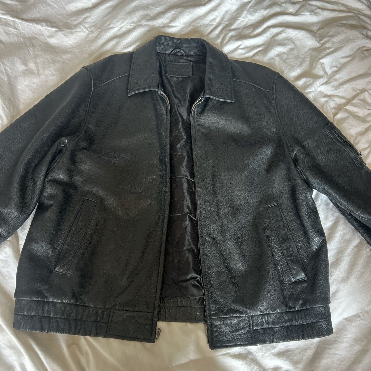 Designer × Other × Vintage Heavyweight Leather Jacket Size US XL / EU 56 / 4 - 2 Thumbnail