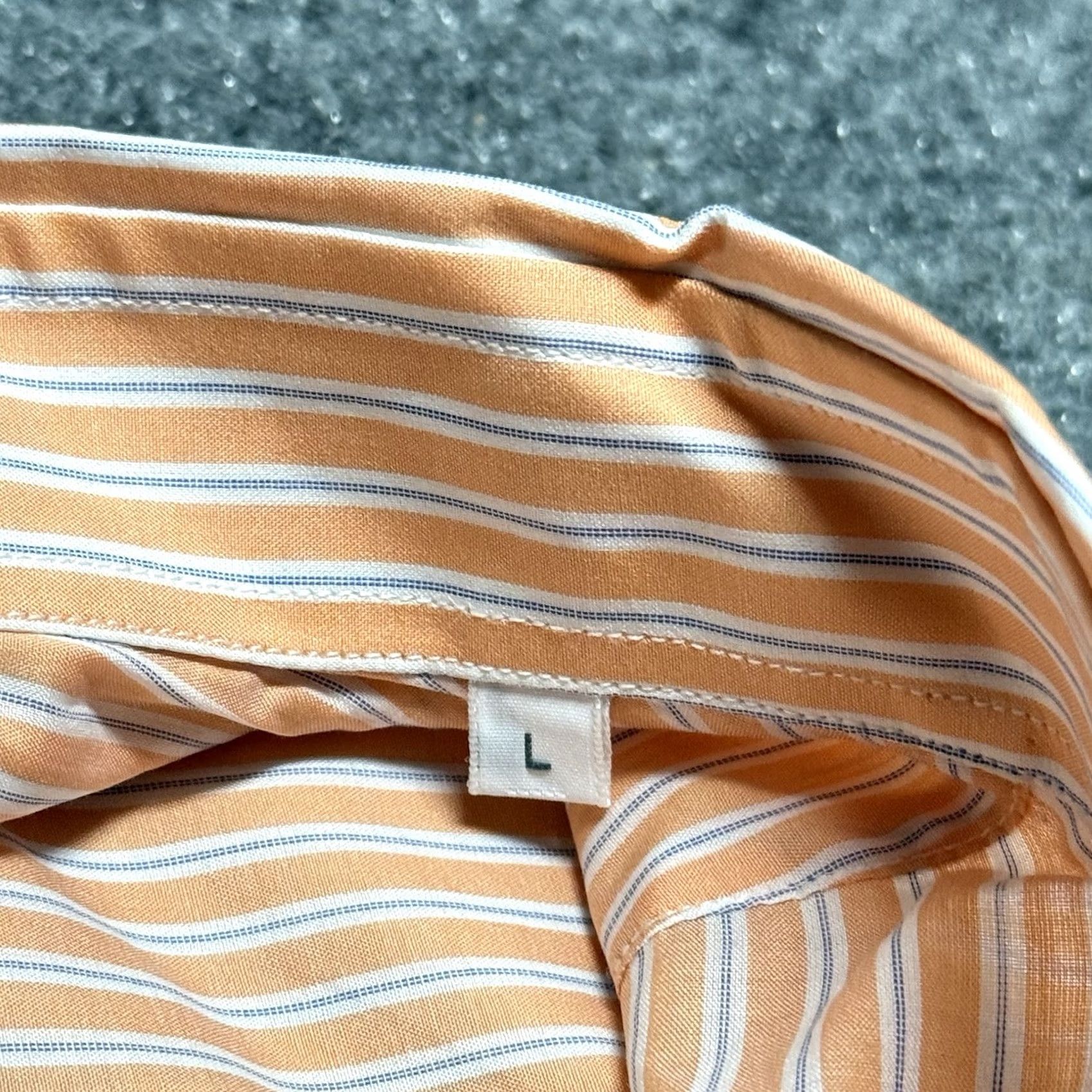 Vintage Solemare Maus & Hoffman Shirt Mens L Orange White Striped Short Sleeve Button-Up Collar-Down Casual Size US L / EU 52-54 / 3 - 4 Thumbnail