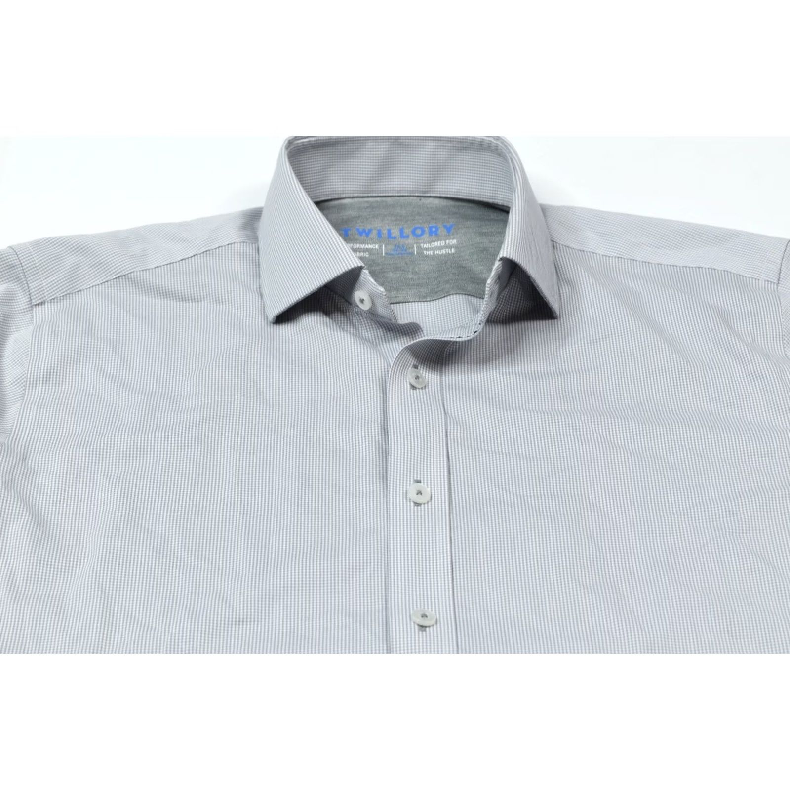 Vintage Twillory Performance Shirt Gray Check Tailored Long Sleeve Button-Up Mens 15.5 Size US L / EU 52-54 / 3 - 3 Thumbnail