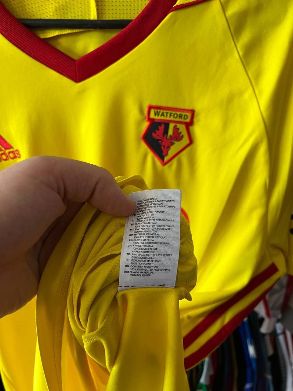 Adidas 2017/18 WATFORD FC HOME SOCCER JERSEY FOOTBALL SHIRT ADIDAS Size US XL / EU 56 / 4 - 18 Thumbnail