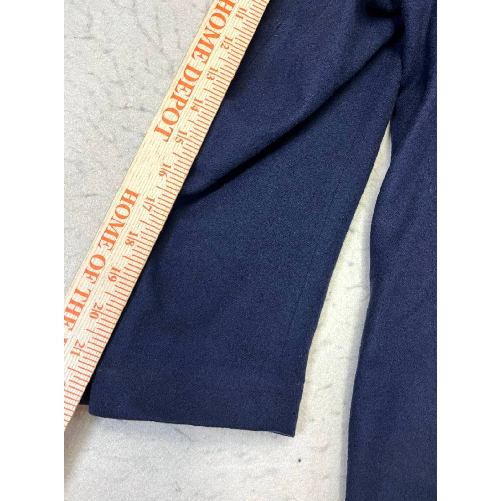 Vintage Alessandro Blazer Mens Size S-M Blue 100% cashmere Tweed Notch Lapel Three-Button Long Jacket Shirt? Size 36R - 5 Thumbnail